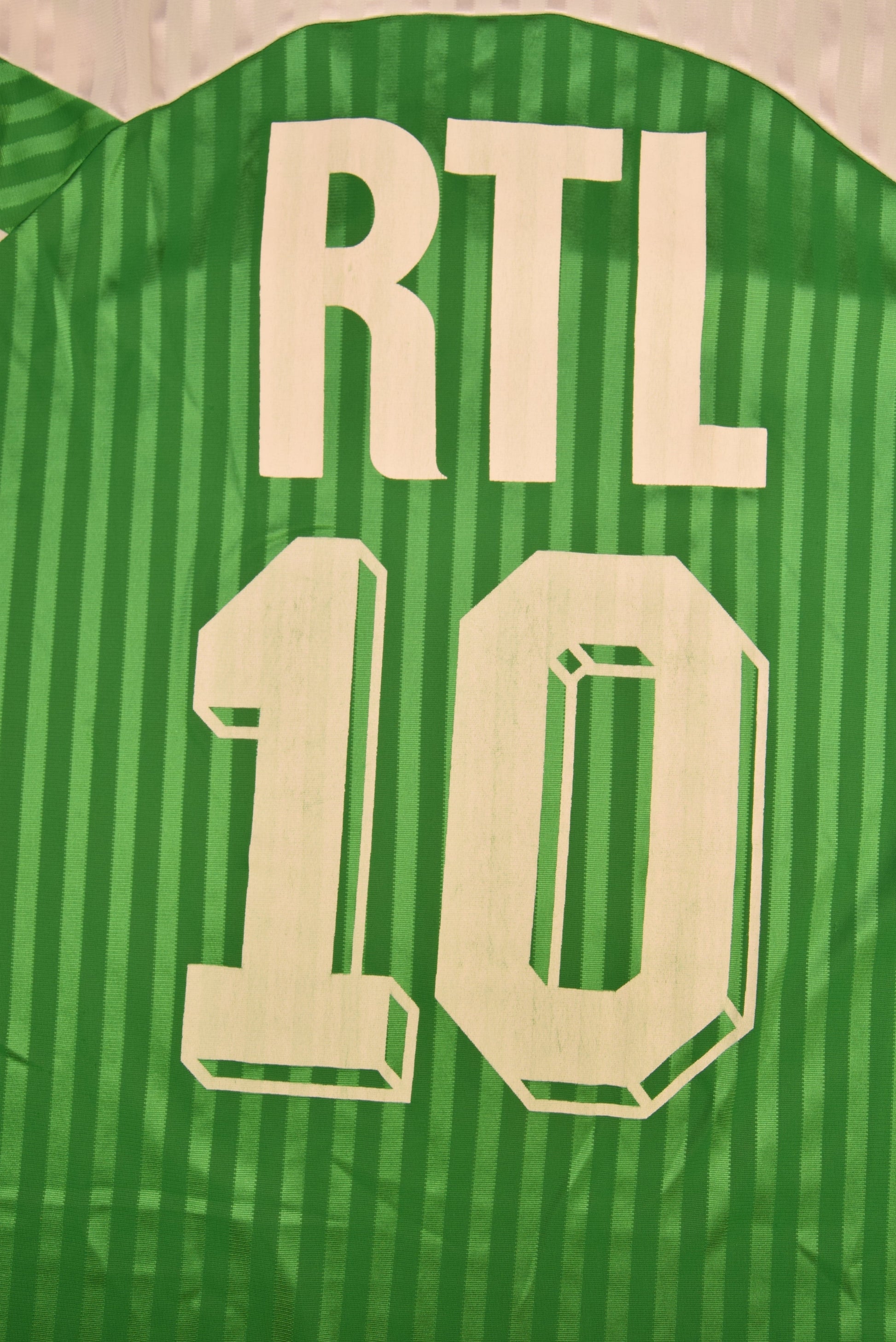 ASSE AS Saint-Étienne Lubomir Moravčík Adidas Football Shirt 10 RTL Demi Finale de Coupe de France Green White Size XL Made in France