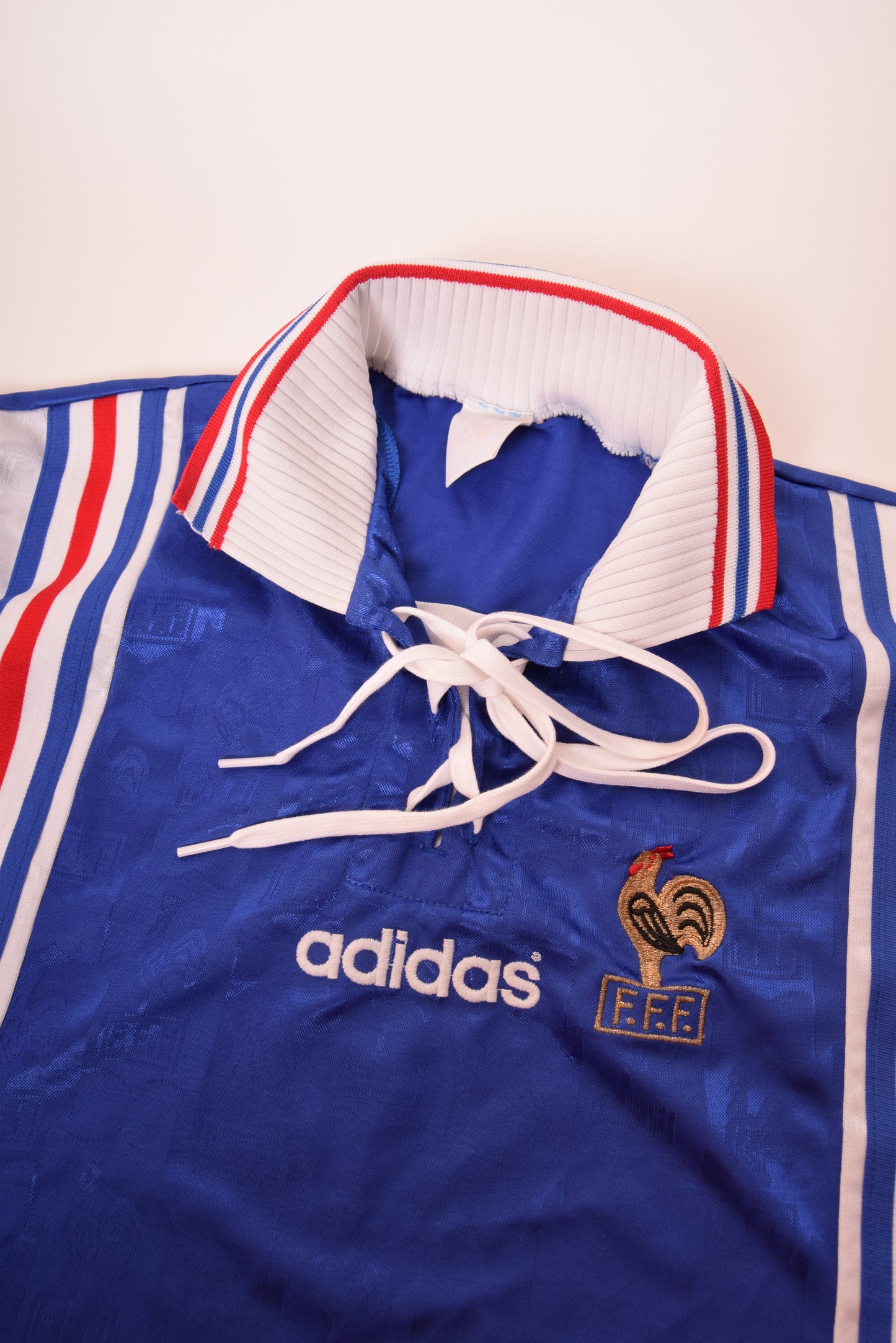 Vintage France Adidas Football Shirt Home '96-'97 Blue Size M
