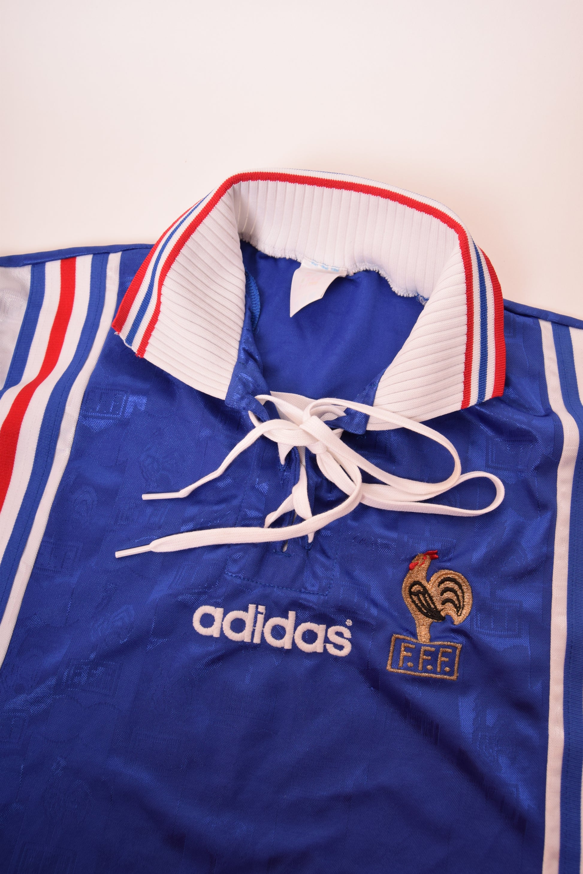 Vintage France Adidas Football Shirt Home '96-'97 Blue Size M