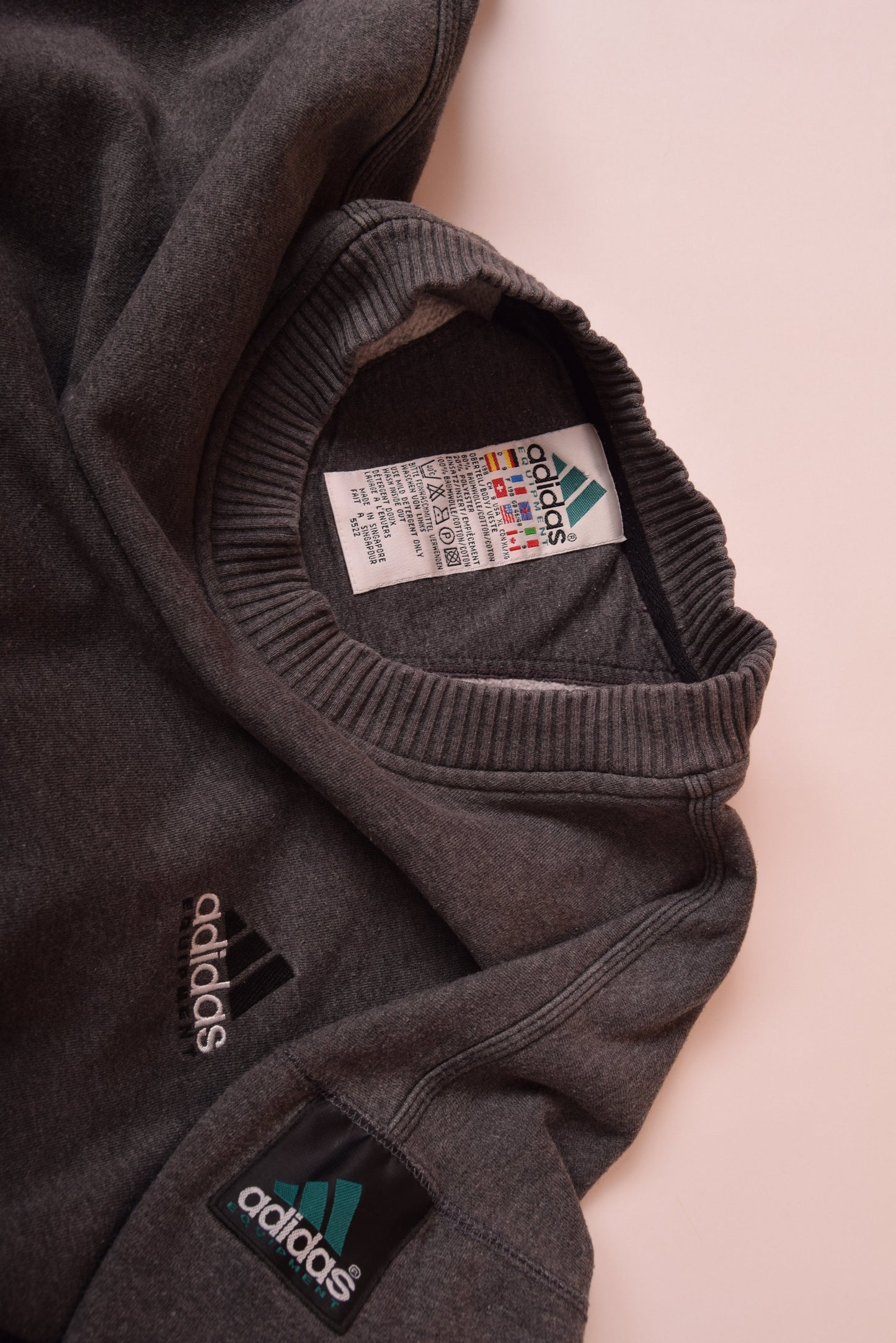 Vintage Adidas Equipment 90's Size XL Grey