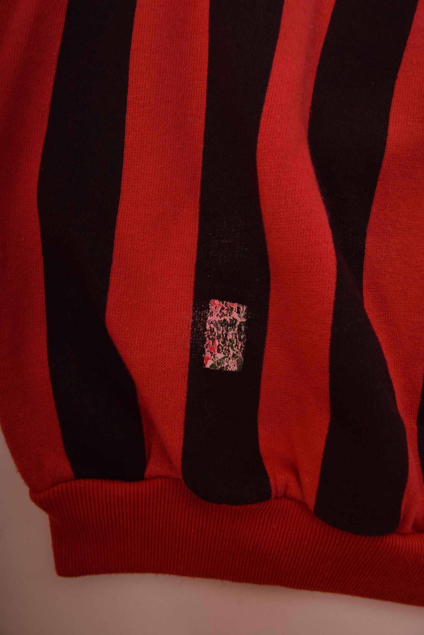 Vintage AC Milan Le Felpe Dei Grande Club Del Calcio Italiano Parmalat Sweatshirt Made in Italy SizeM-L Red Black