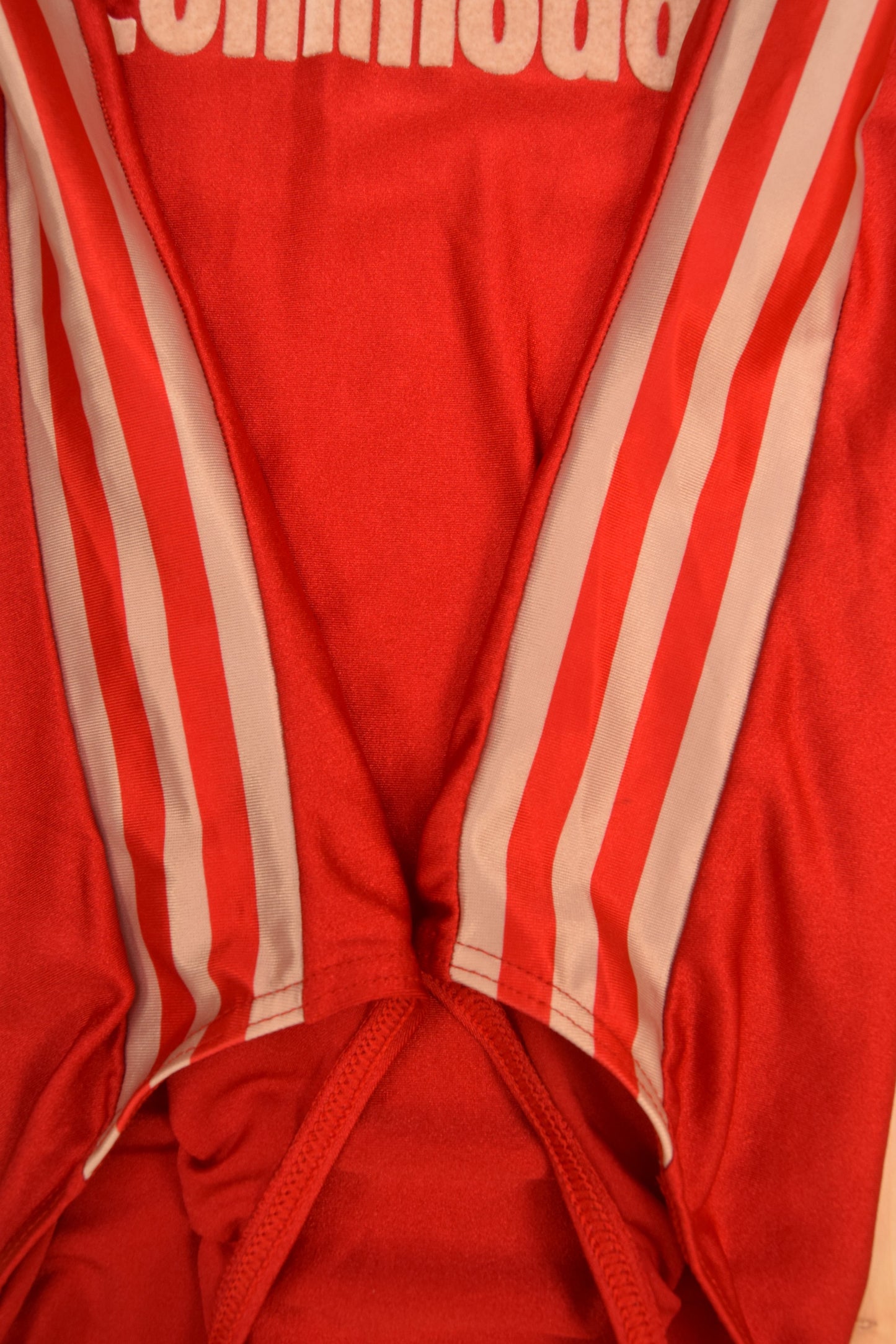 Bayern München Munich 80's Swimsuit Swimwear Made in West Germany Red Commodore Size S - M