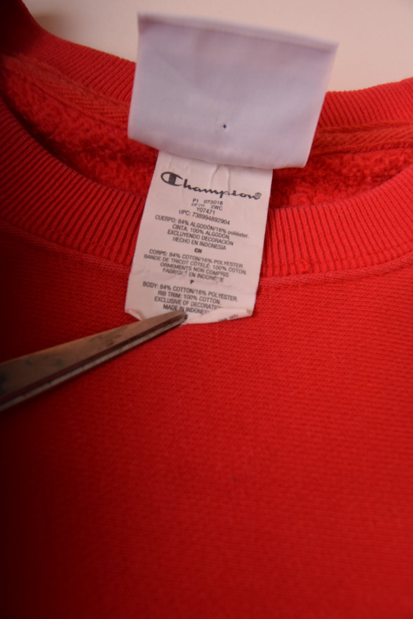 Vintage 90's Champion Sweatshirt Size S Red