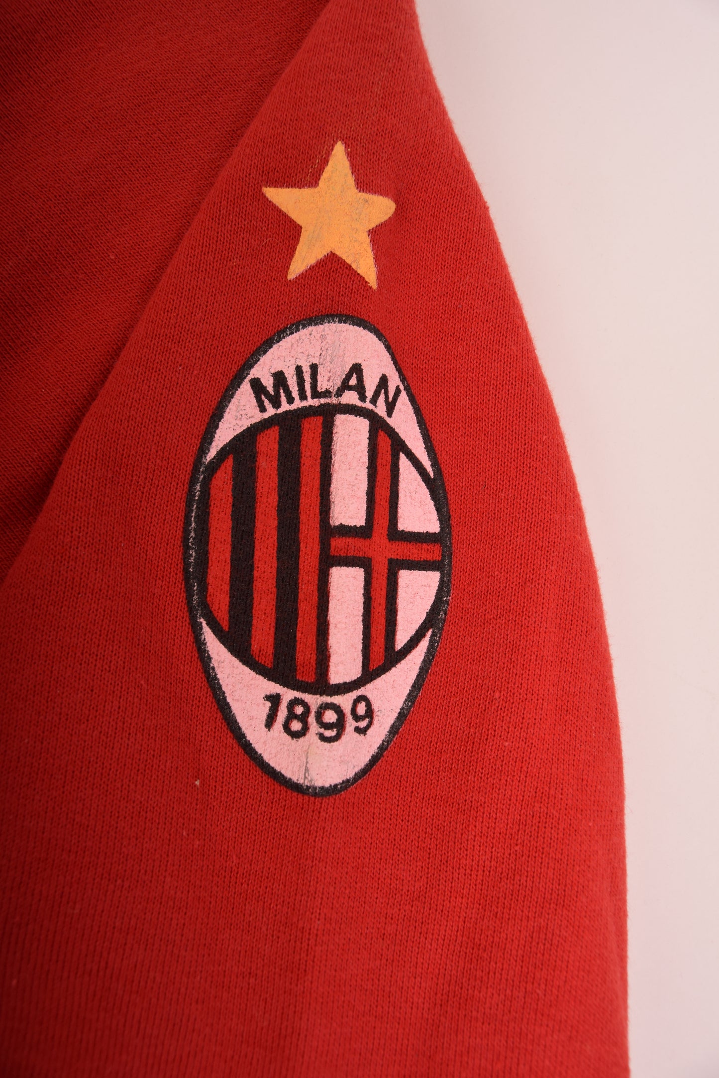 Vintage AC Milan Le Felpe Dei Grande Club Del Calcio Italiano Parmalat Sweatshirt Made in Italy SizeM-L Red Black