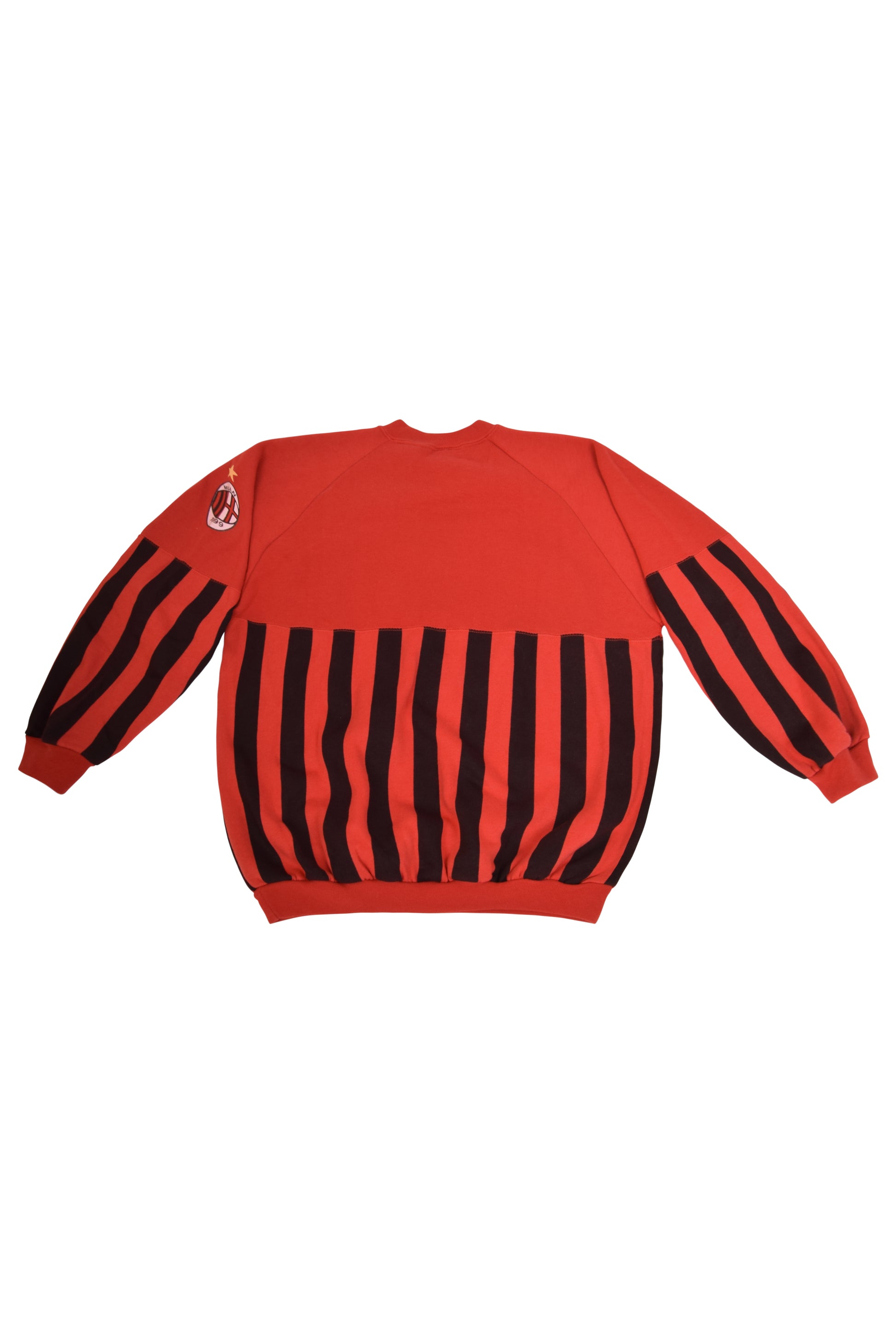 Vintage AC Milan Le Felpe Dei Grande Club Del Calcio Italiano Parmalat Sweatshirt Made in Italy SizeM-L Red Black