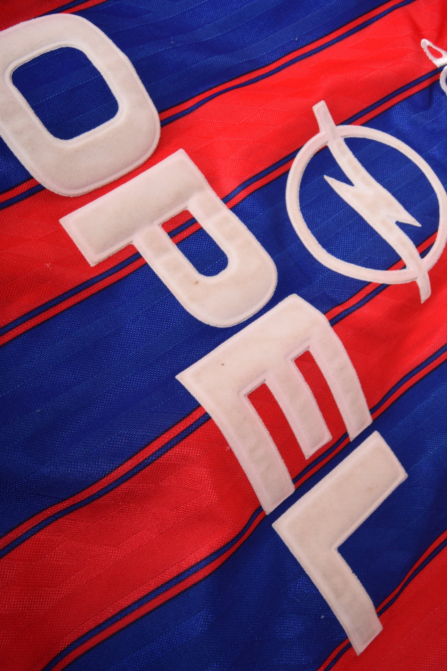 Vintage Bayern Munich Adidas 1995-1997 Home Football Shirt Size S Opel Red Blue