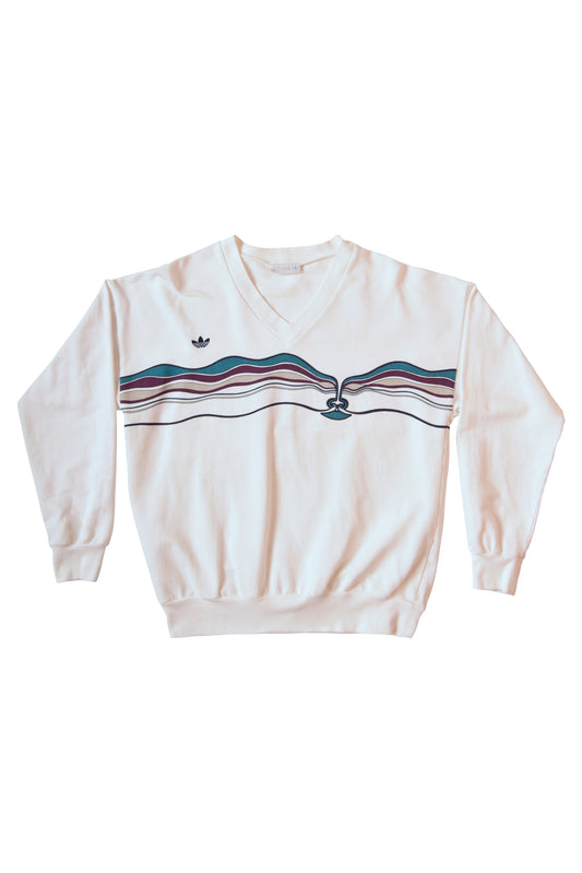 Vintage Adidas Ivan Lendl Tennis Sweatshirt Made in West Germany 80's Size L Sad Face