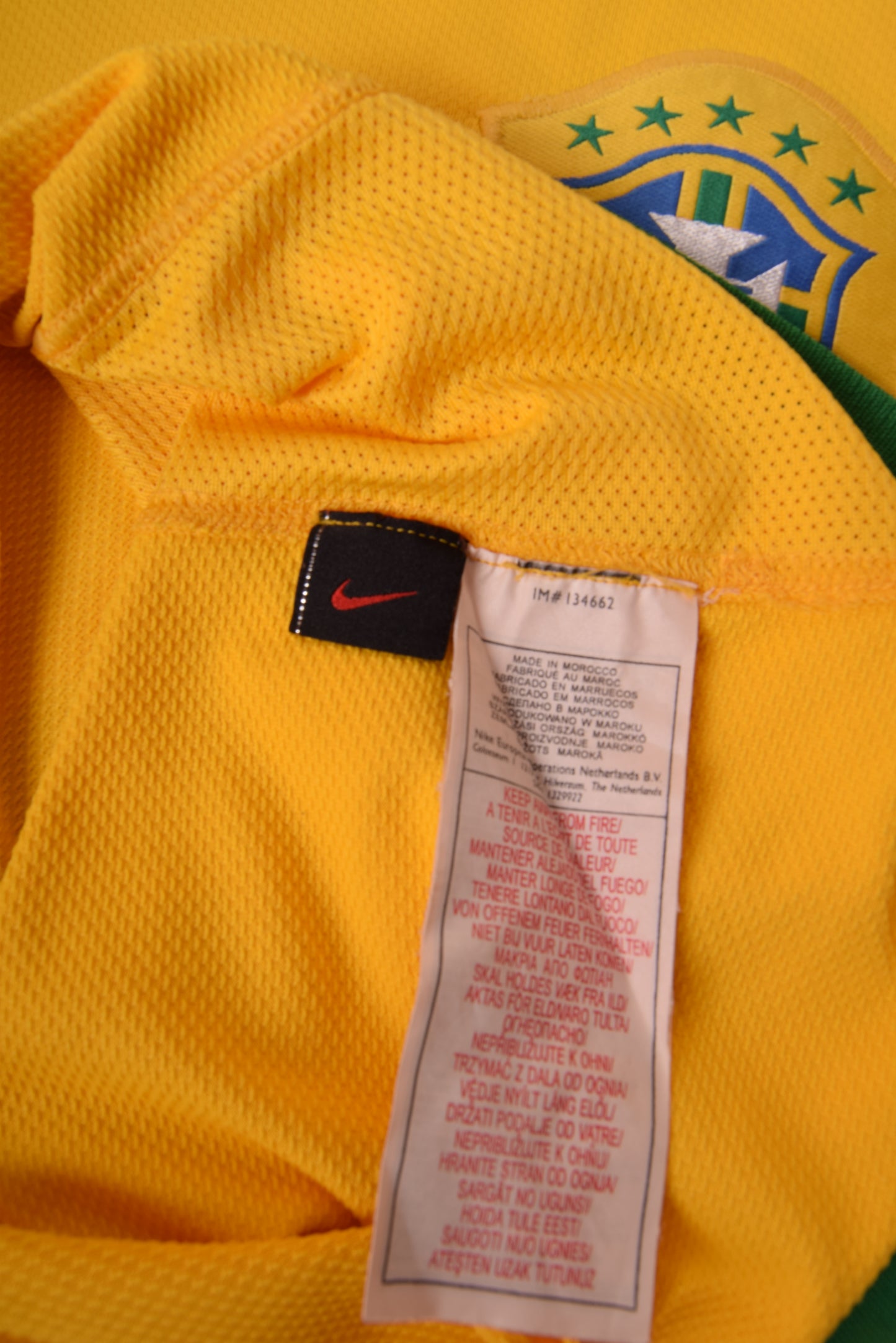 Brazil Brasil Ronaldinho #10 Nike 2006 - 2007 Home Football Shirt Yellow Size M Sphere Dry