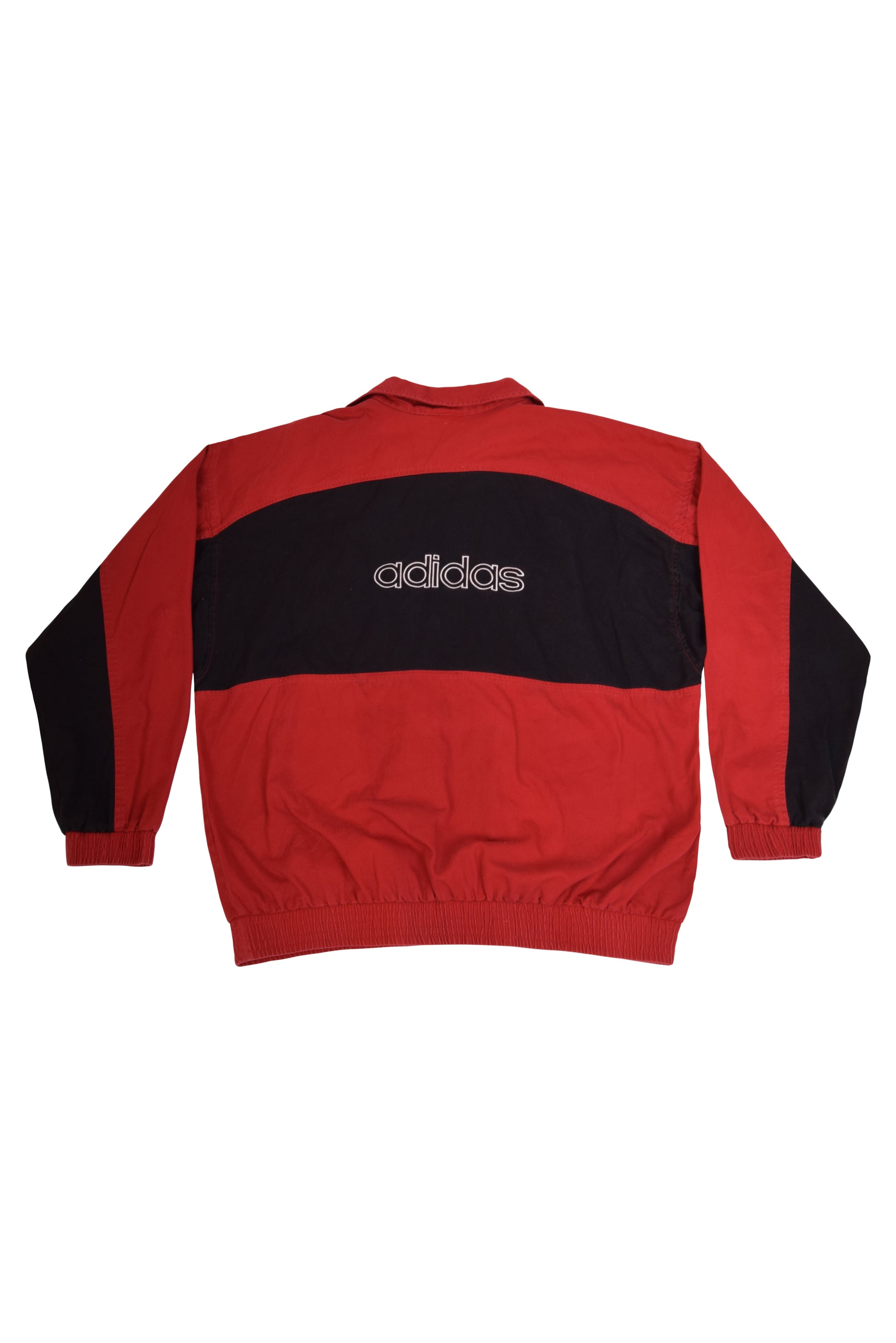 Vintage Adidas 90's Sweatshirt Red Black Size L - XL
