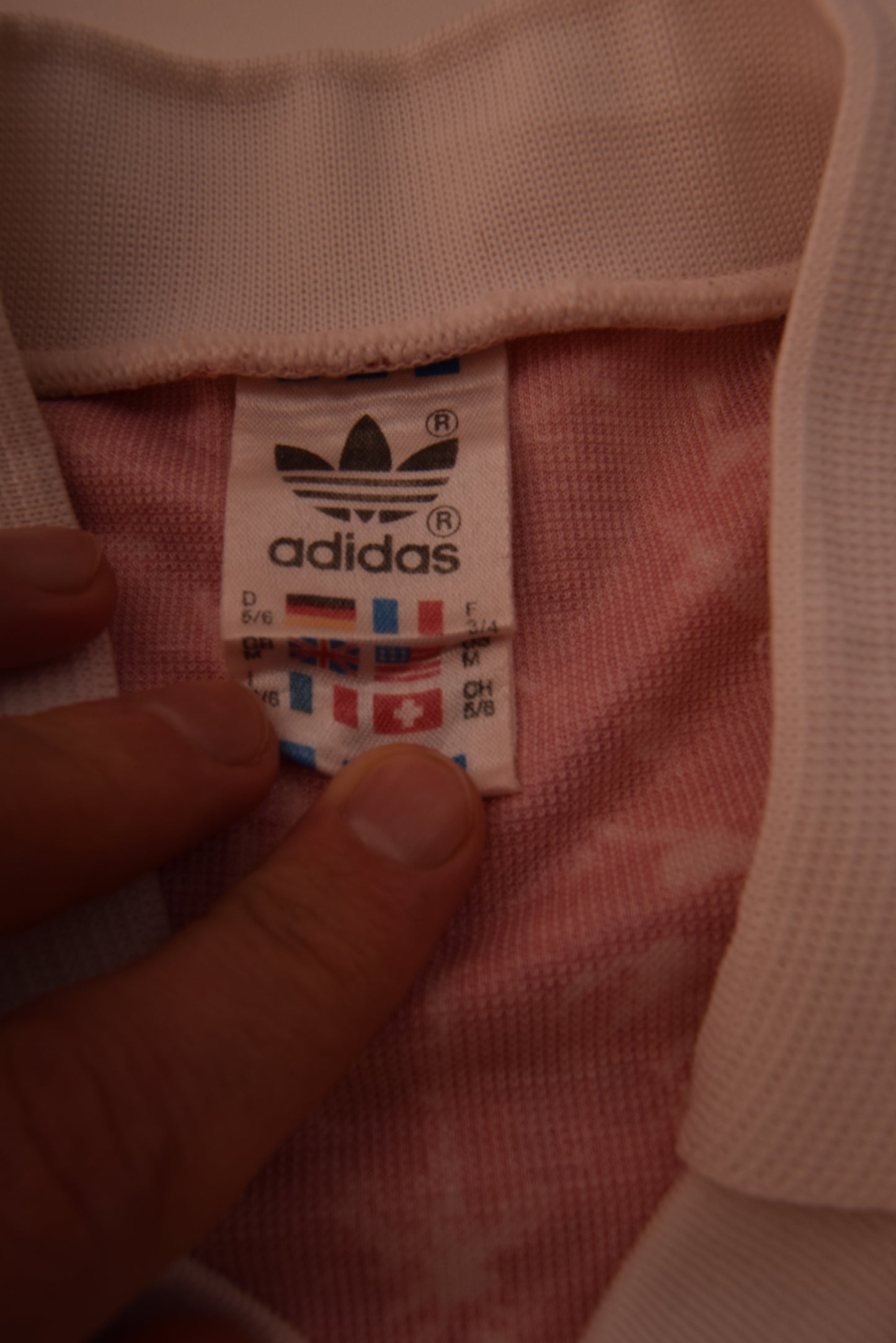 Vintage Soviet Union CCCP USSR Russia Adidas 1989-1991 Home Football Shirt Home Red White Size M Acid Washed