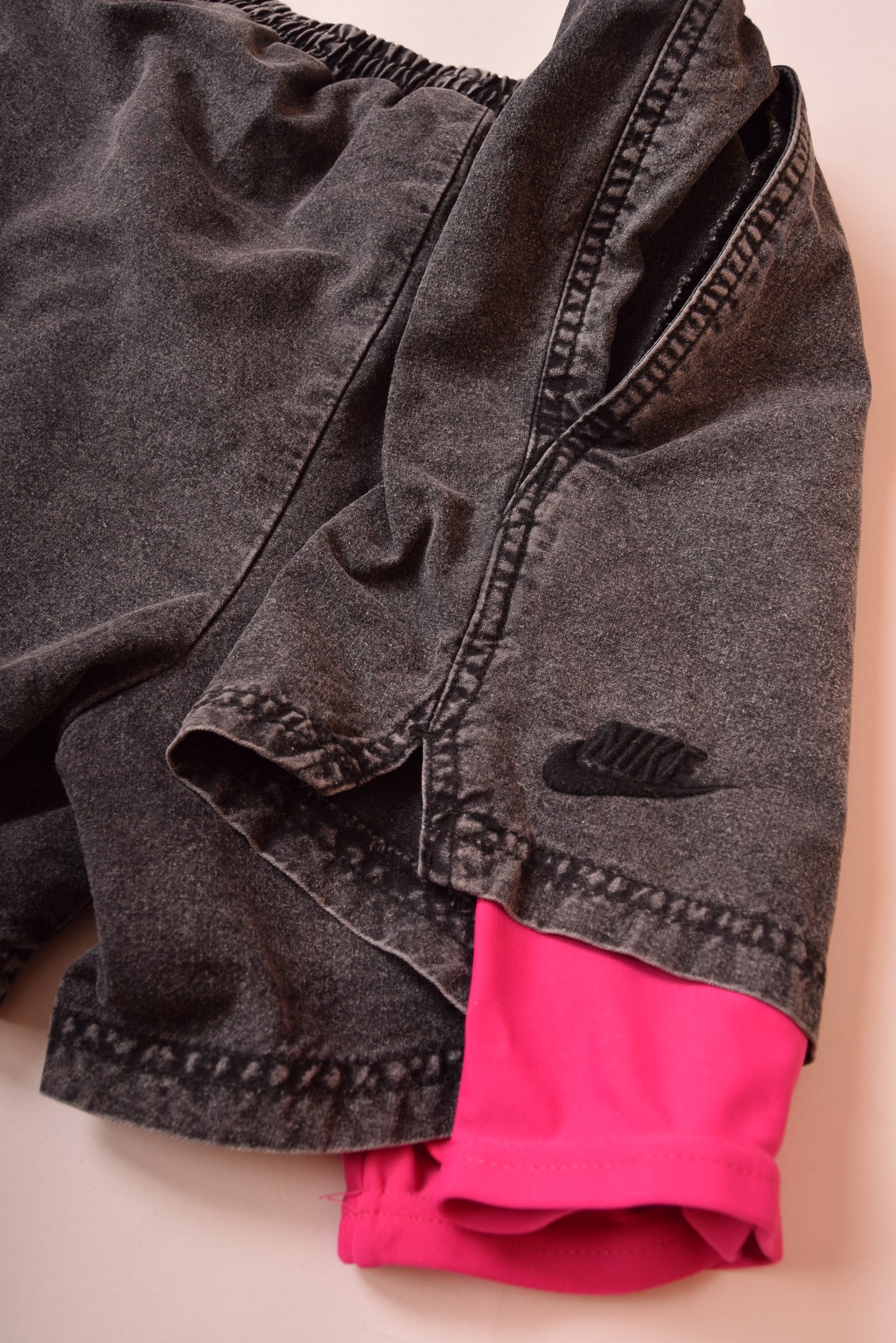 NIKE CHALLENGE COURT SHORTS ACID WASHED WITH LEGGINS ATTACHED ANDRE AGASSI