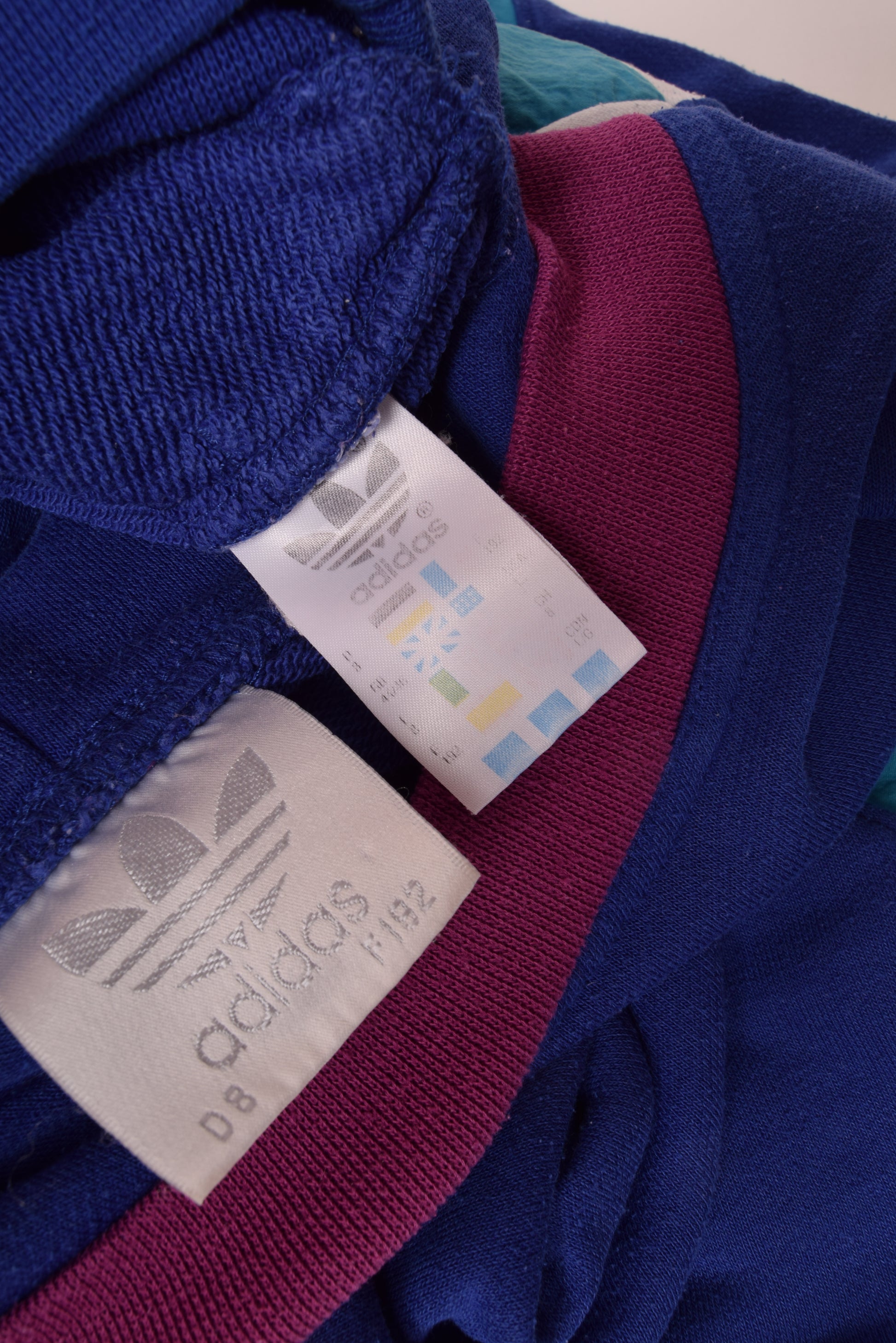 Vintage 90's Adidas Team Hoodie Size L-XL Blue White Pink