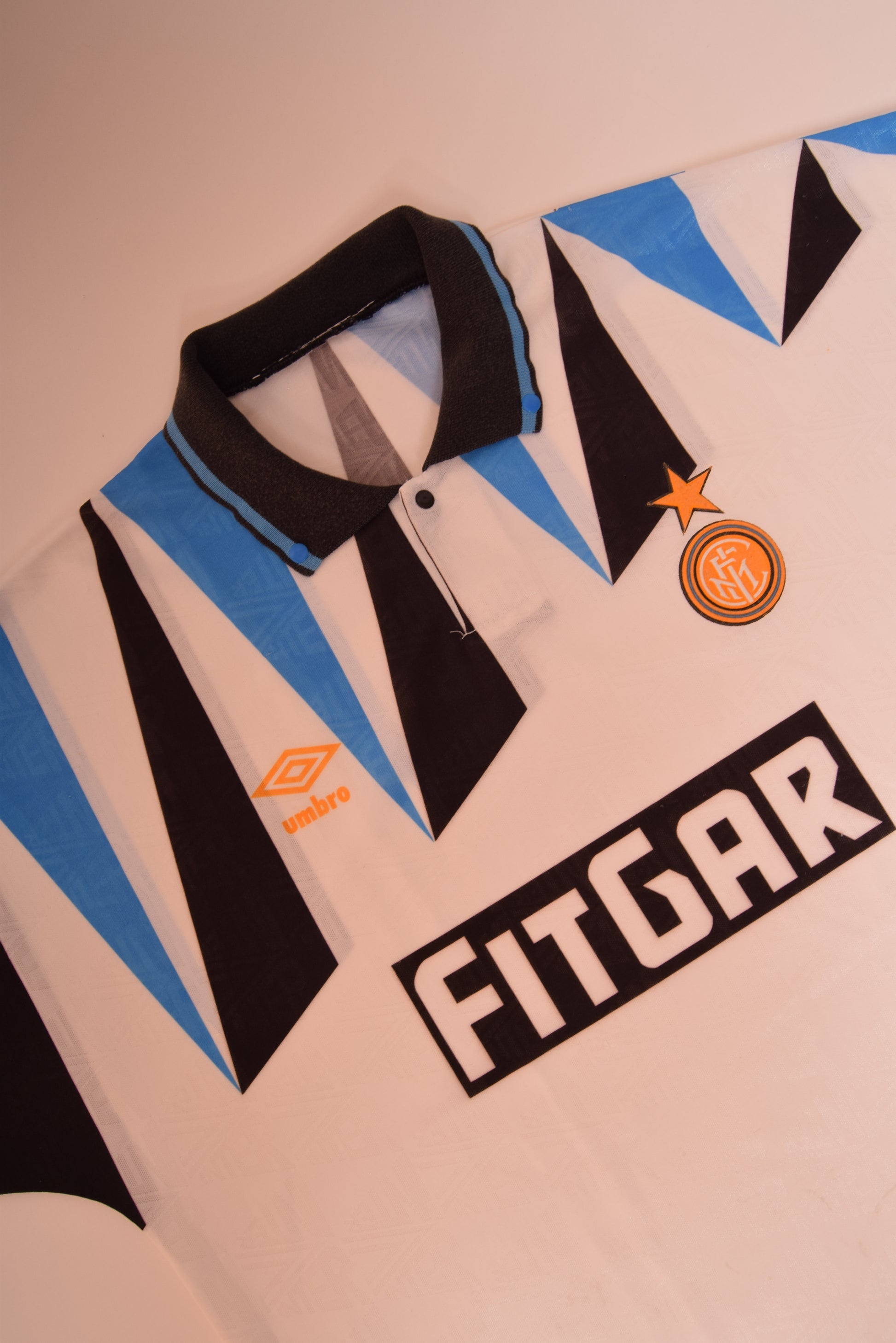 Vintage Inter Internazionale Milano Umbro Away Football Shirt 1991-1992 Size XL White Fitgar