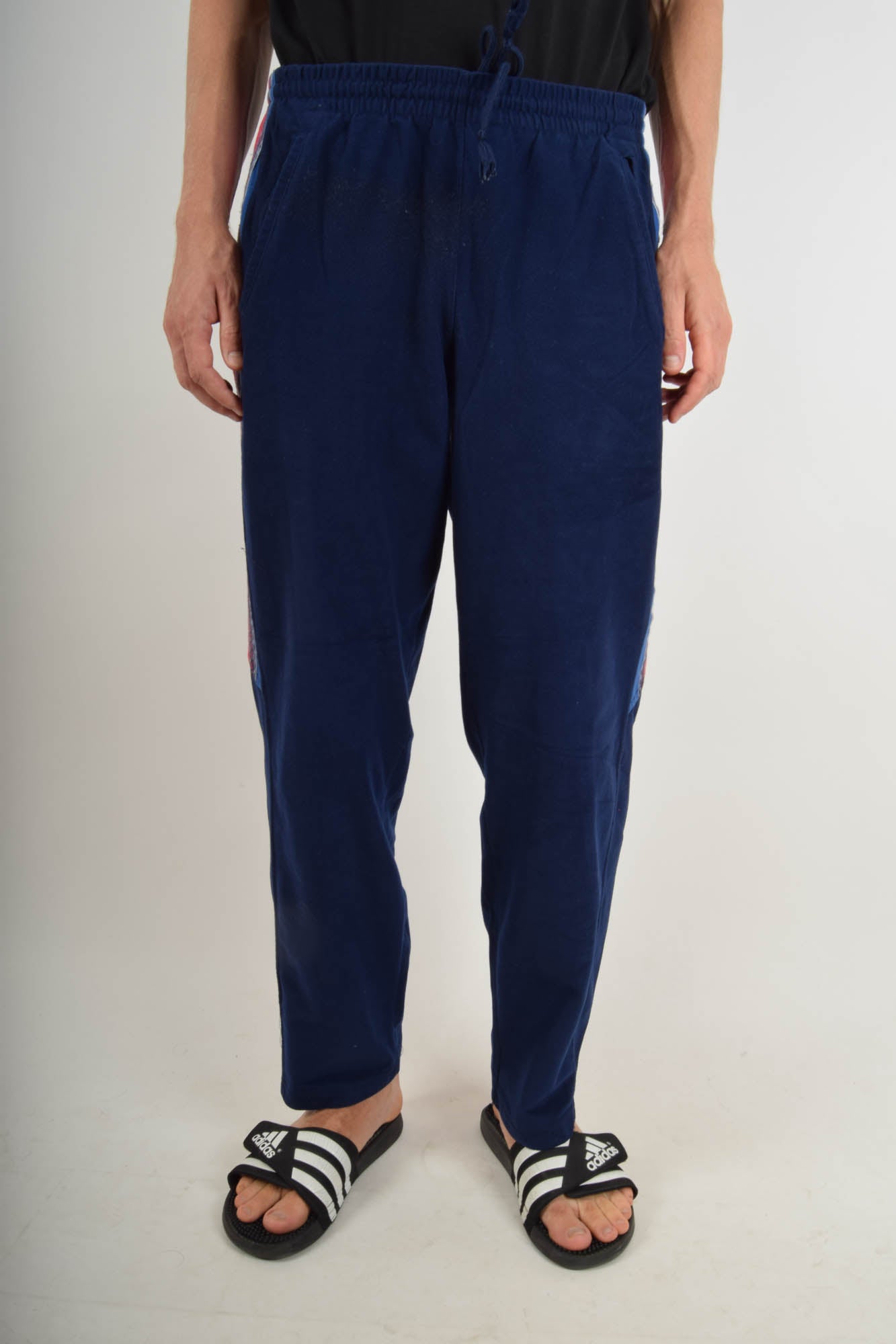 Vintage Diadora Track pants / Poppers 90's Size M Blue Pink