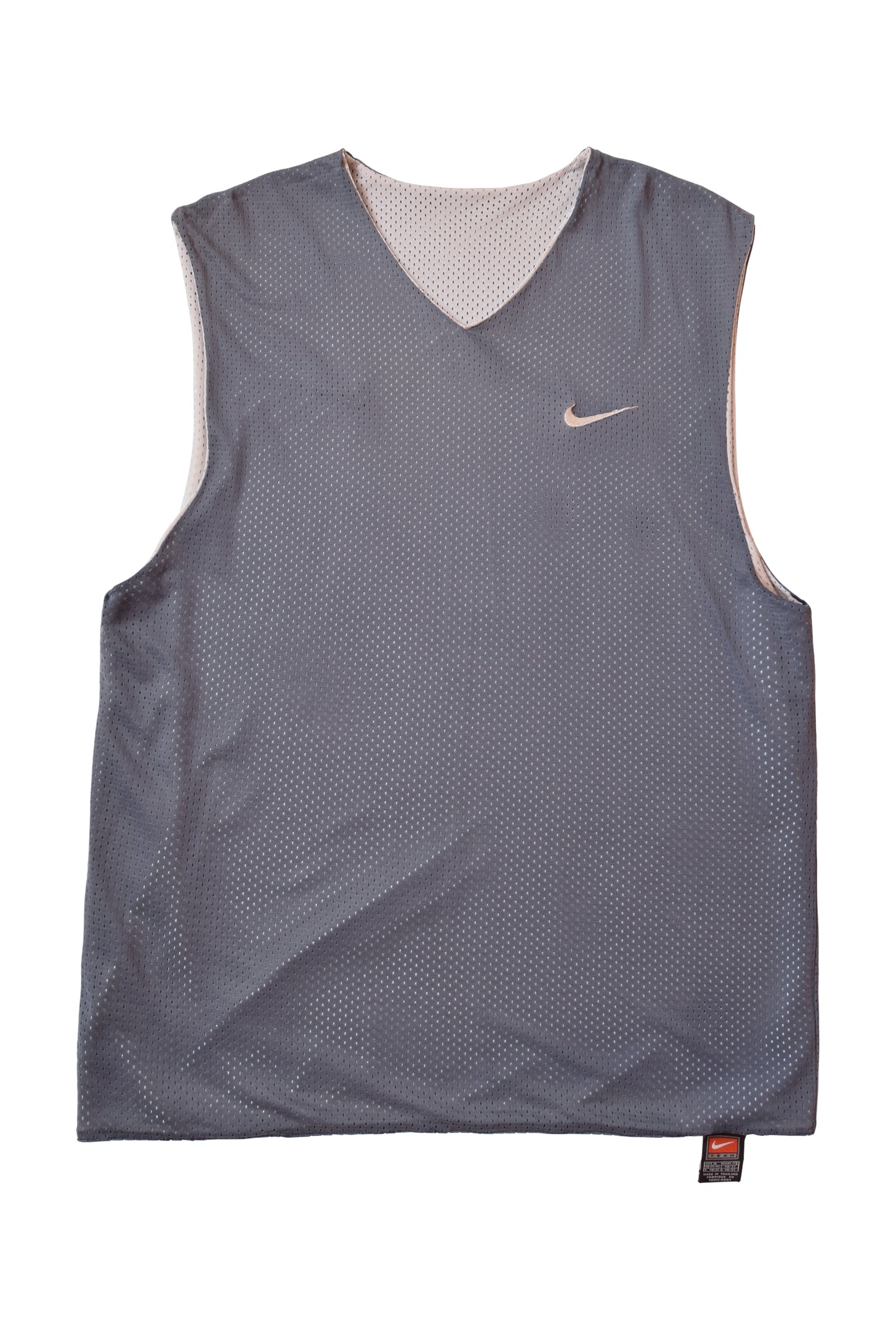 Vintage Nike Reversible Tank Top / Jersey 90's Grey Size M-L