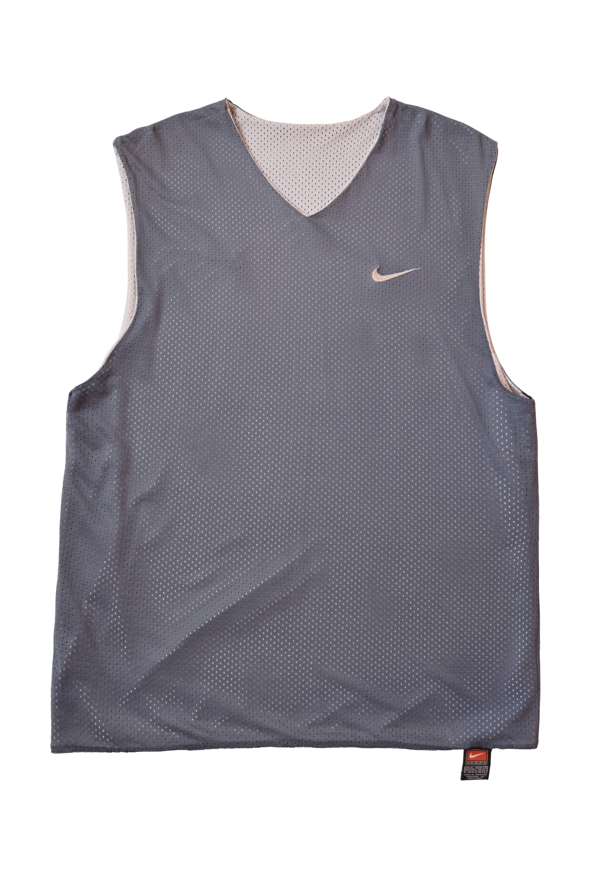 Vintage Nike Reversible Tank Top / Jersey 90's Grey Size M-L