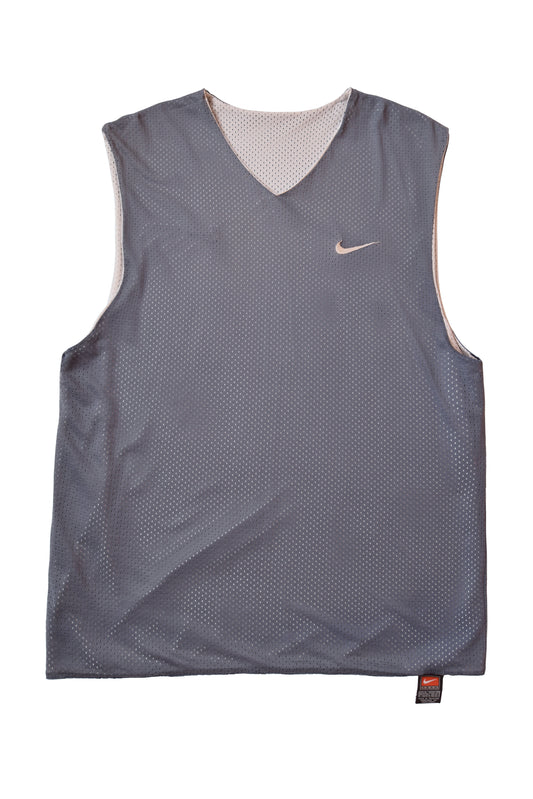 Vintage Nike Reversible Tank Top / Jersey 90's Grey Size M-L