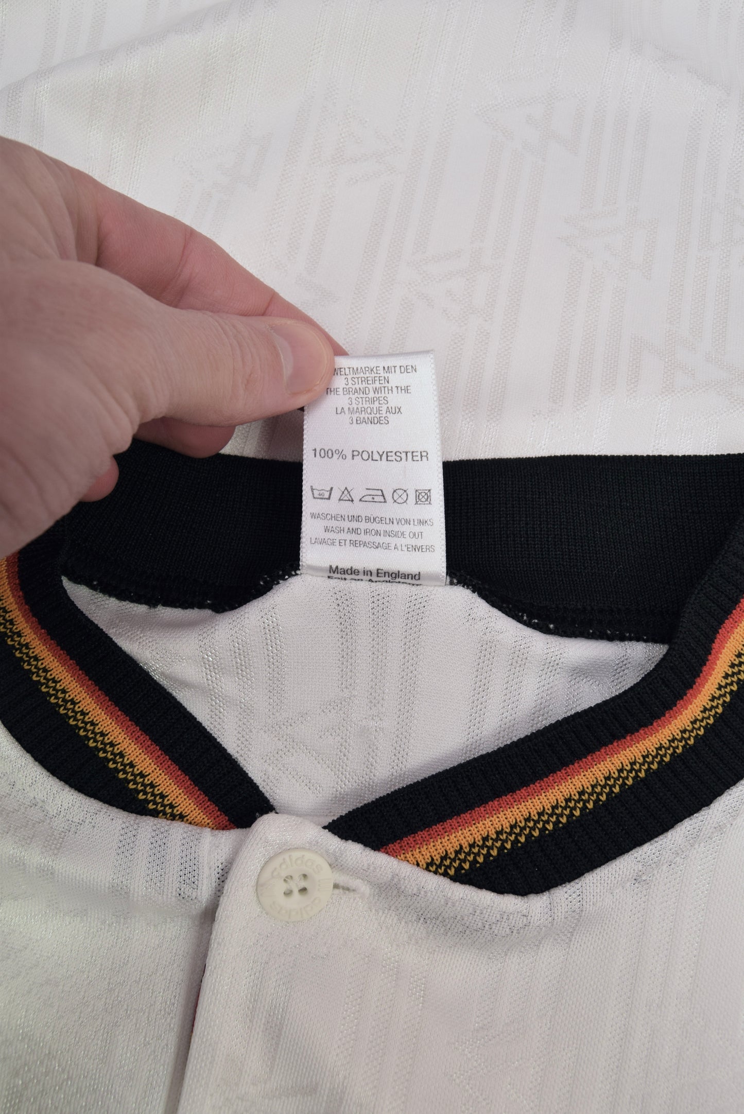 Vintage Germany Deutschland Adidas 1996 - 1997 Size XXL Euro '96 Home Shirt White