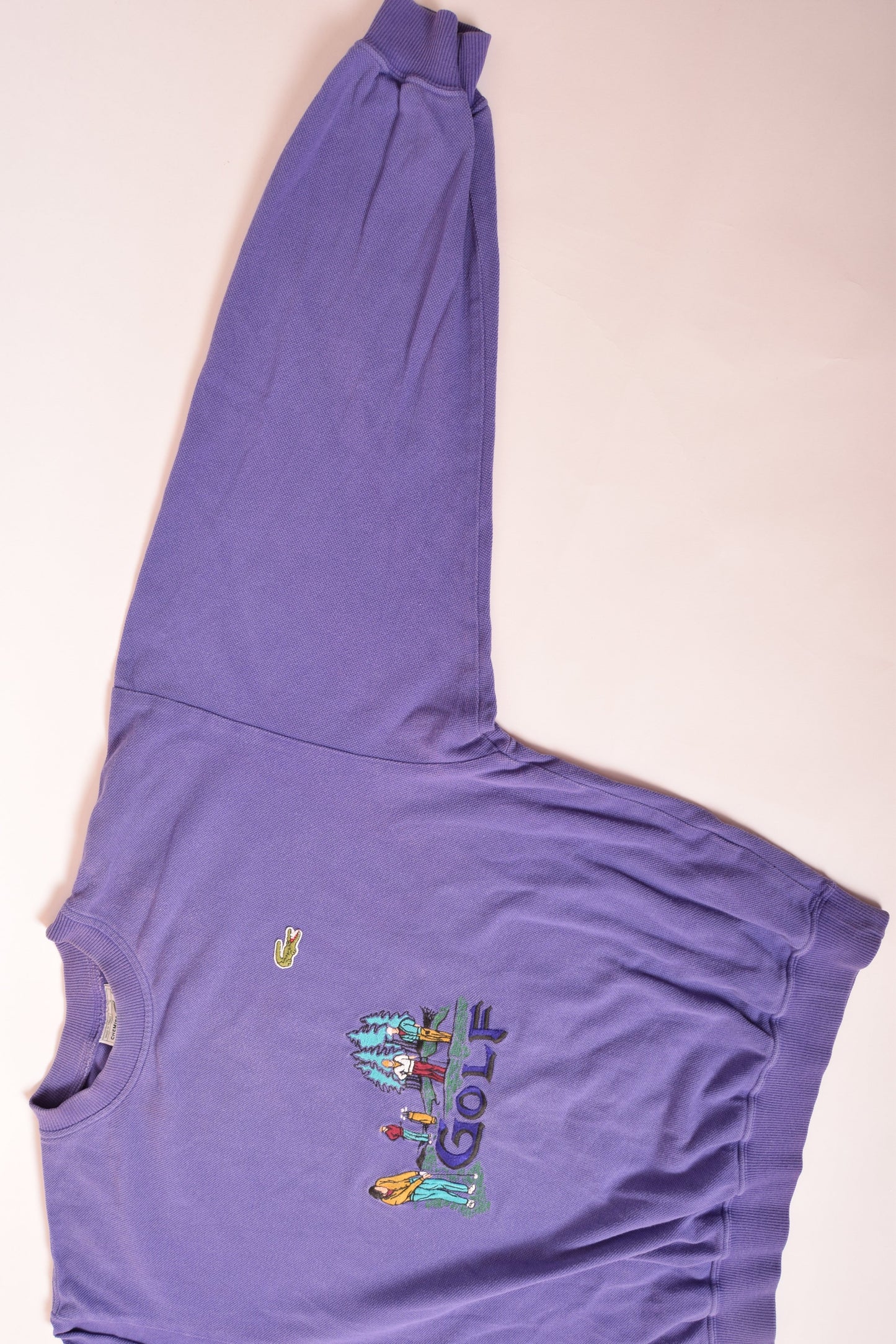 Vintage Lacoste Sweatshirt 80's Made in France Golf Purple