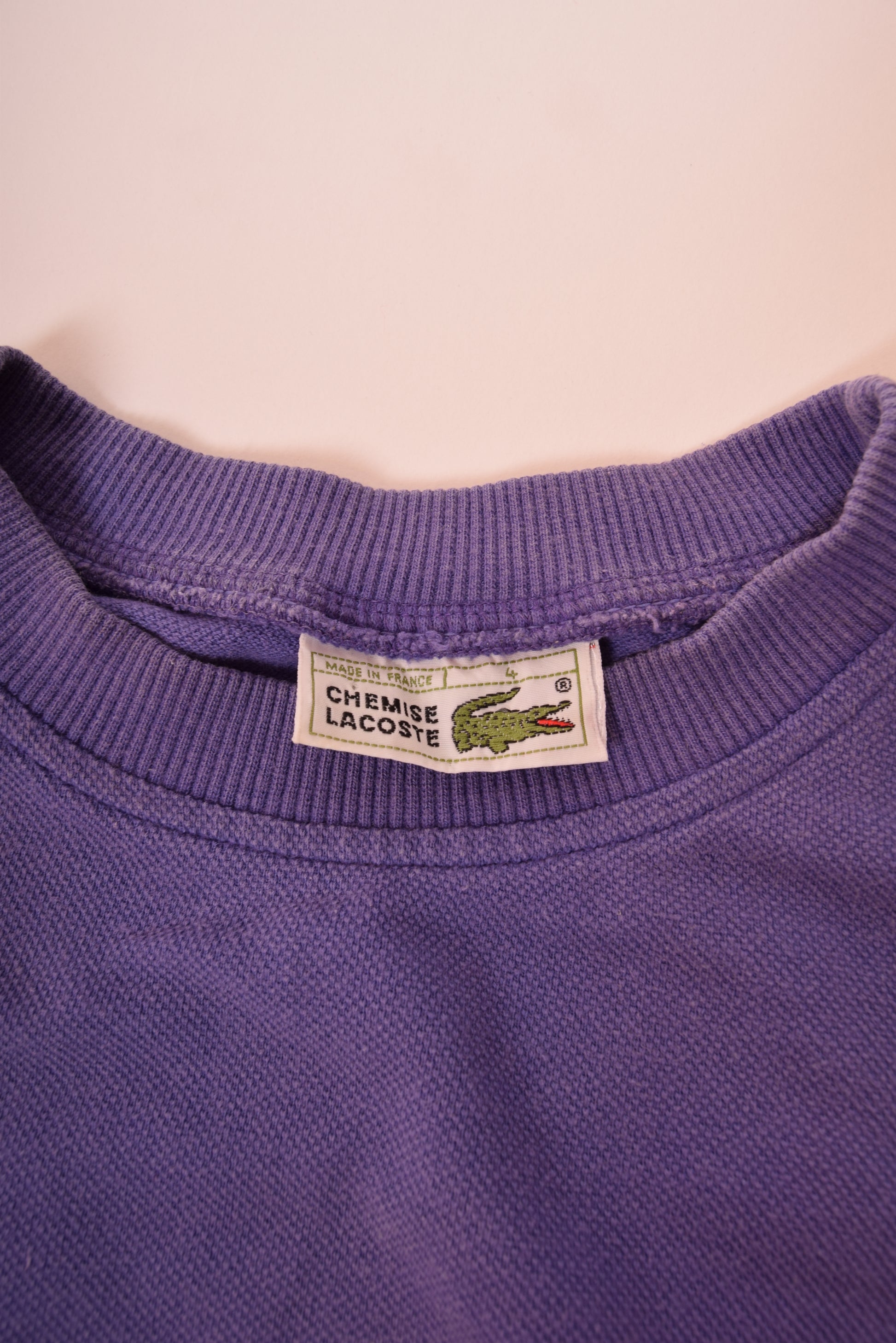 Vintage Lacoste Sweatshirt 80's Made in France Golf Purple