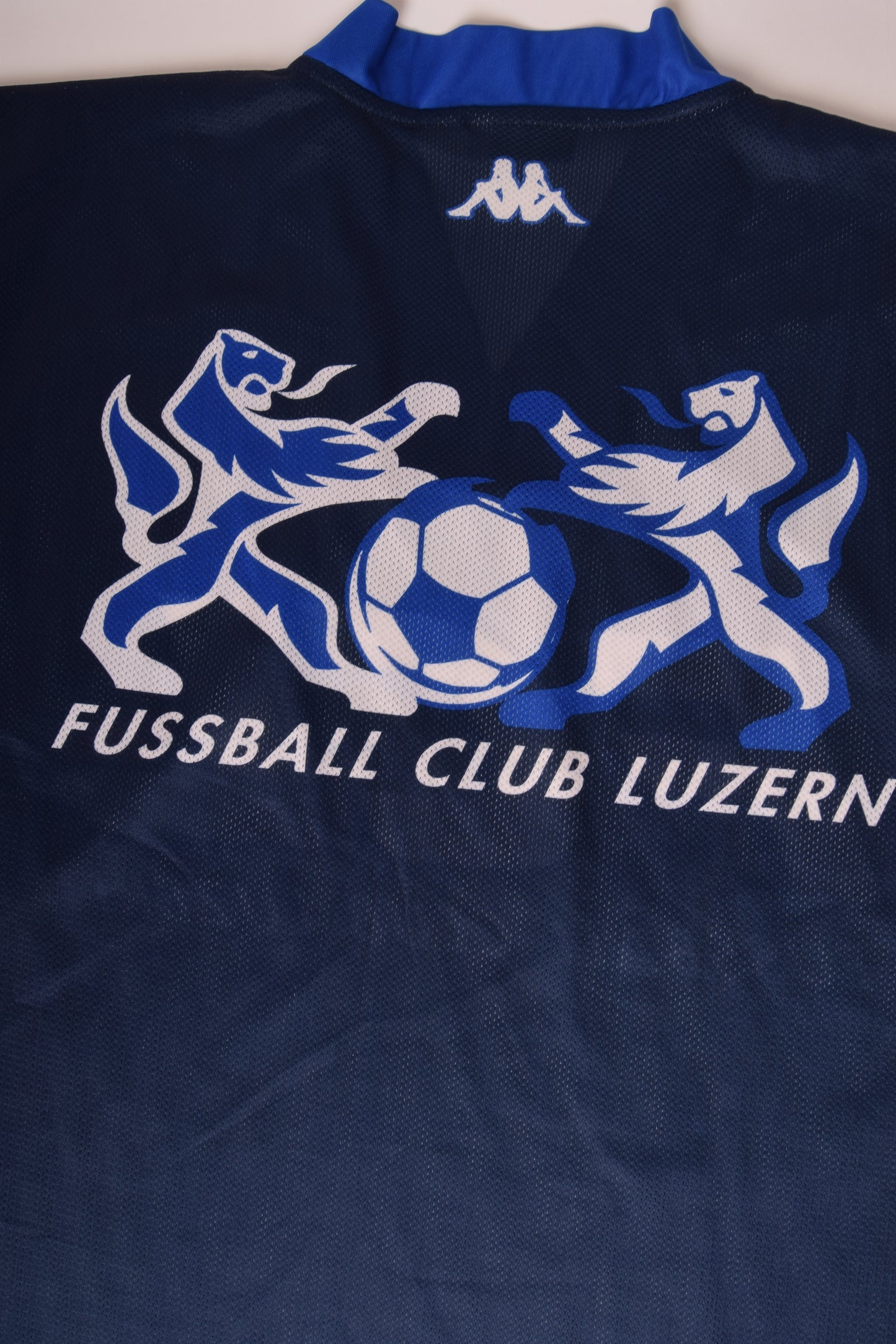 Vintage Fussball Club Luzern Kappa 2000-2001 Training Football Shirt Made in Italy Size XL Blue