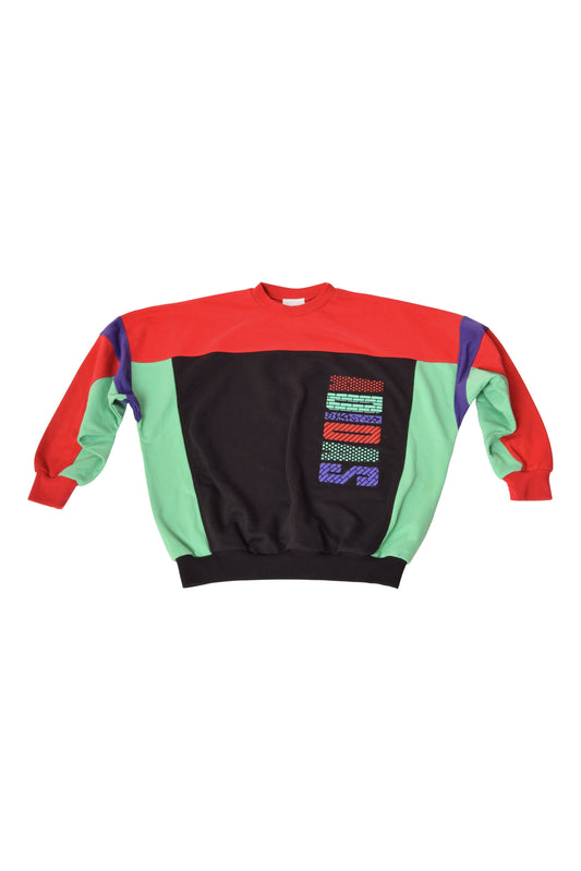 Vintage Adidas Sweatshirt Crew Neck Size L-XL Red Black Green Blue