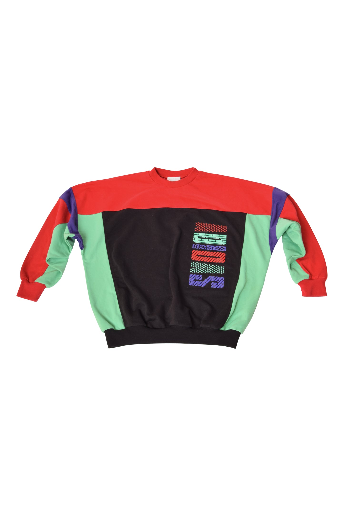 Vintage Adidas Sweatshirt Crew Neck Size L-XL Red Black Green Blue