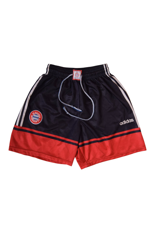 Vintage Bayern Munchen Adidas Football Shorts 1997-1999 Black Red Size M Made in England
