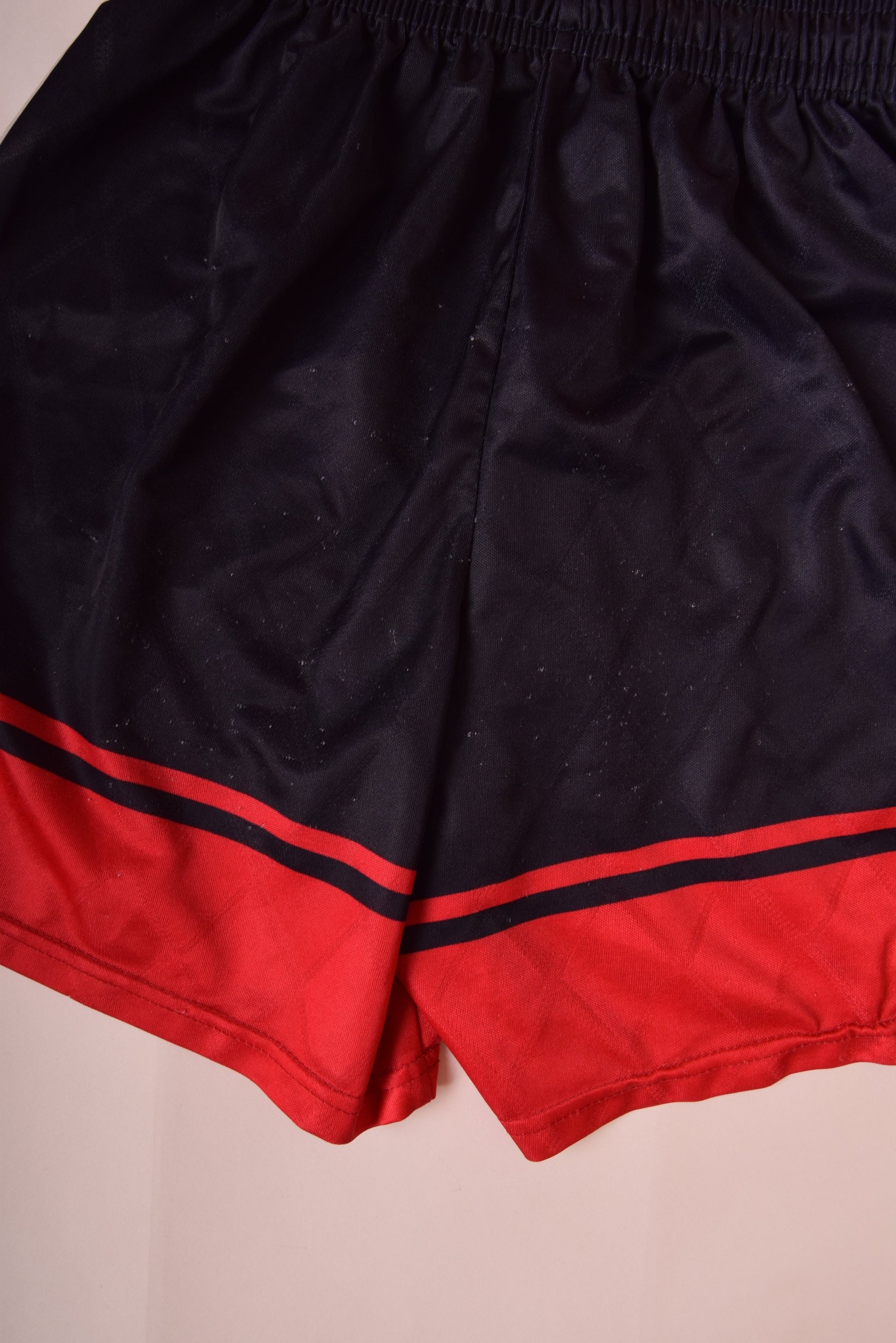Vintage Bayern Munchen Adidas Football Shorts 1997-1999 Black Red Size M Made in England