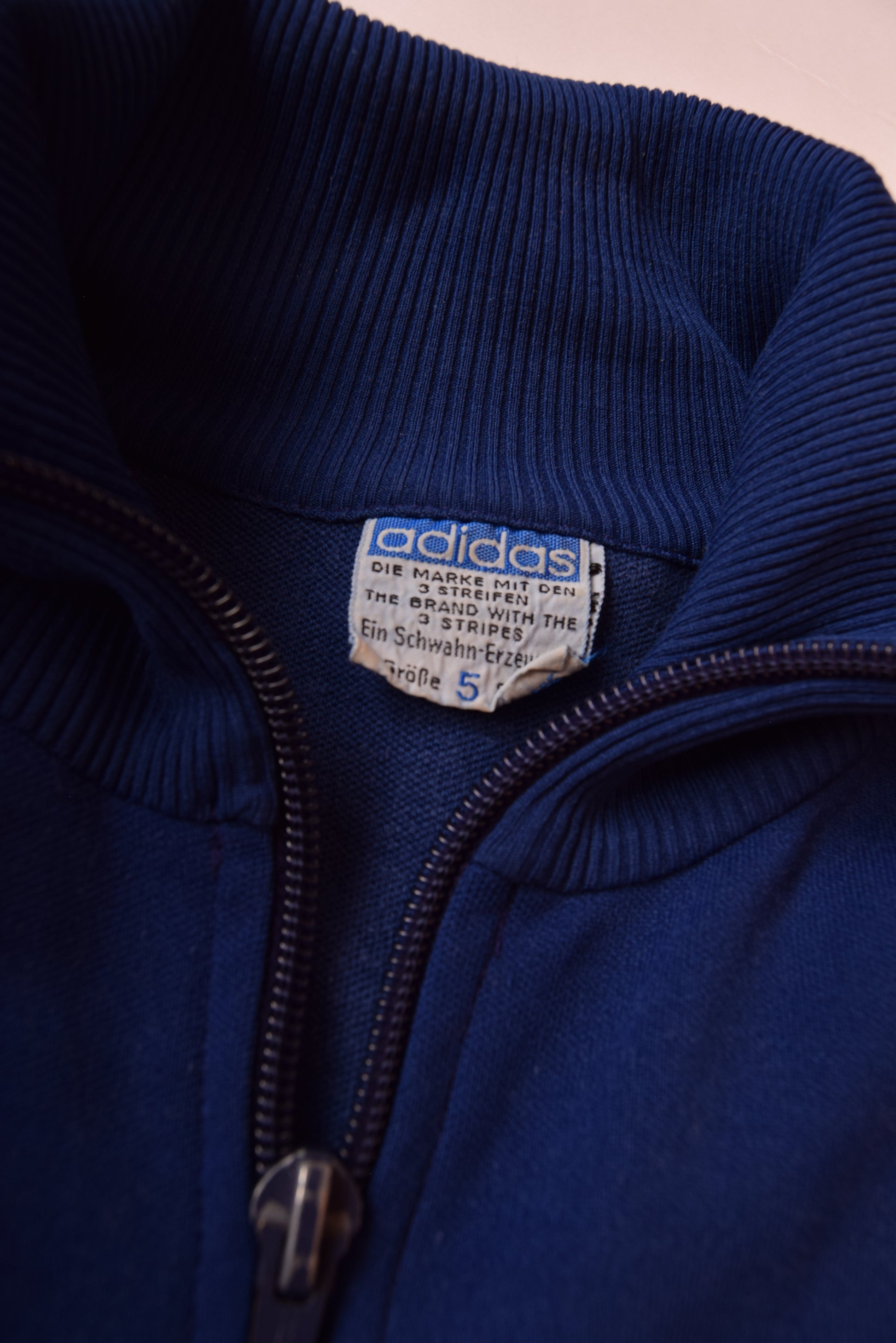 Vintage Adidas Ein Schwahn Erzeugnis 70's Jacket / Track Top Blue Size S
