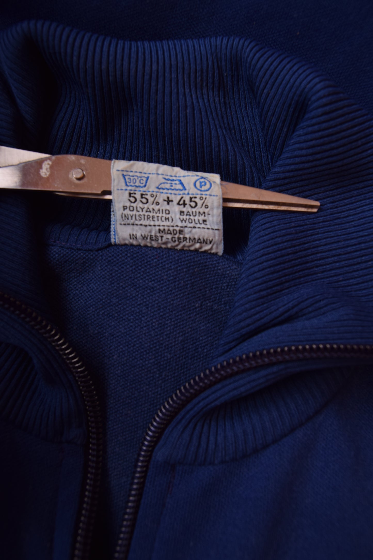 Vintage Adidas Ein Schwahn Erzeugnis 70's Jacket / Track Top Blue Size S