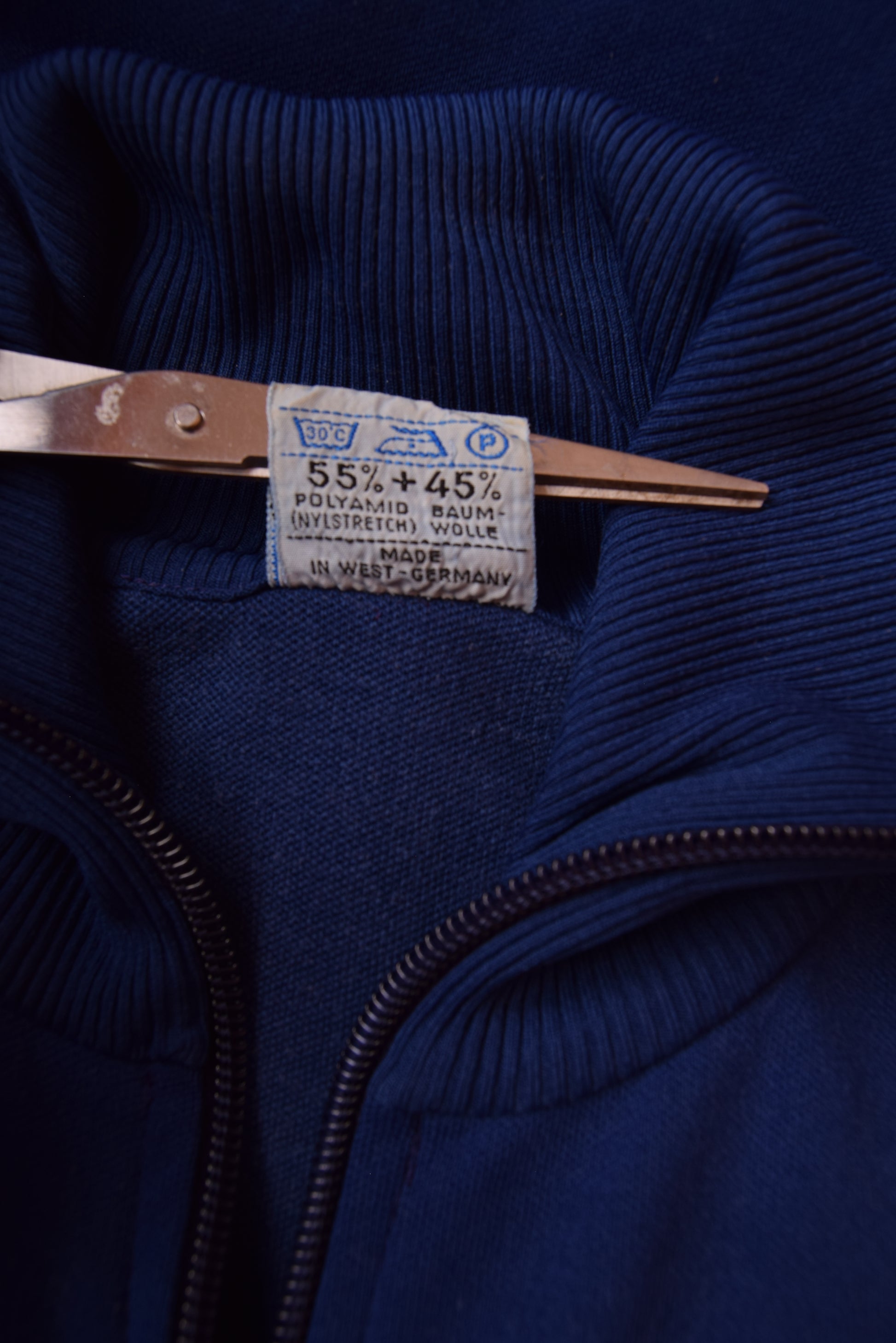 Vintage Adidas Ein Schwahn Erzeugnis 70's Jacket / Track Top Blue Size S