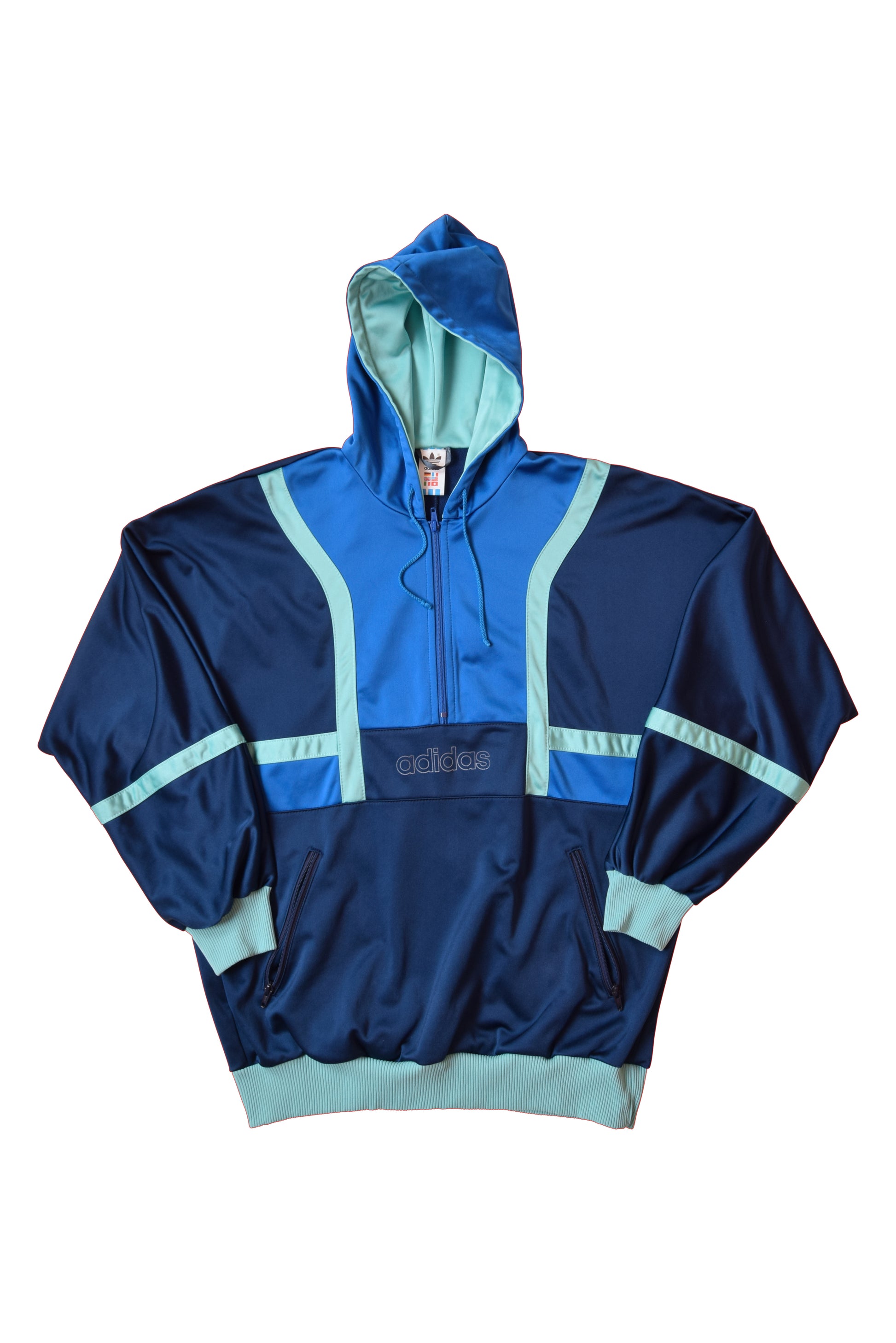 Vintage Adidas Jacket with Hoodie Made in West Germany 80's