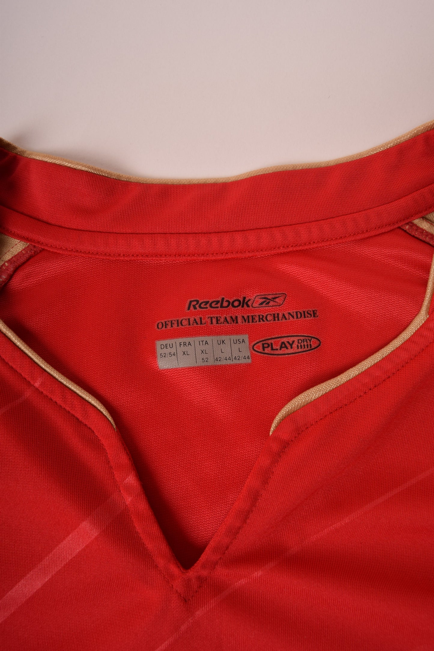 Liverpool Reebok 2005-2006 Home Football Shirt Red Carlsberg Size L - XL