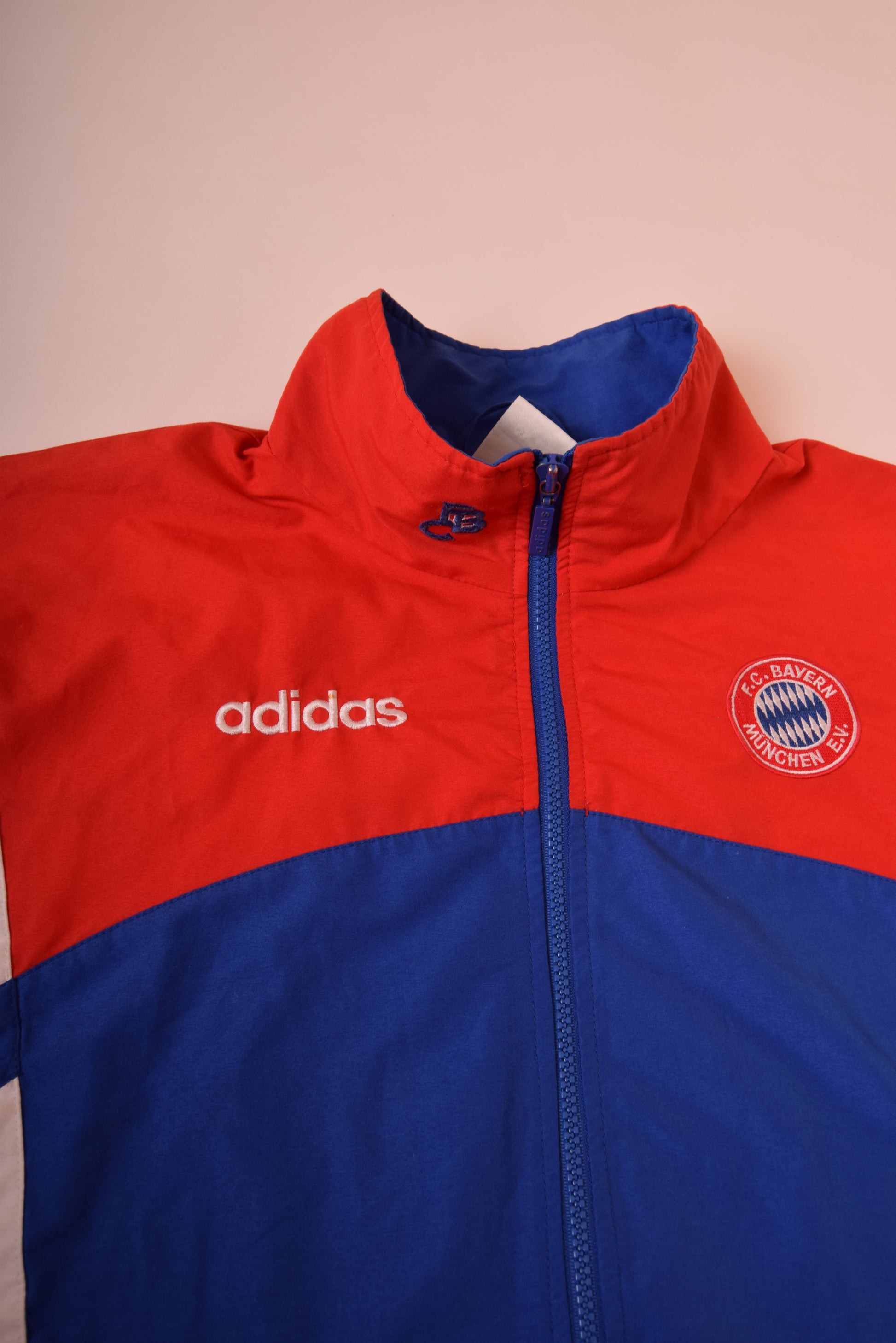 Vintage Bayern Munchen Adidas Jacket 1995 - 1996 Size XL Red Blue