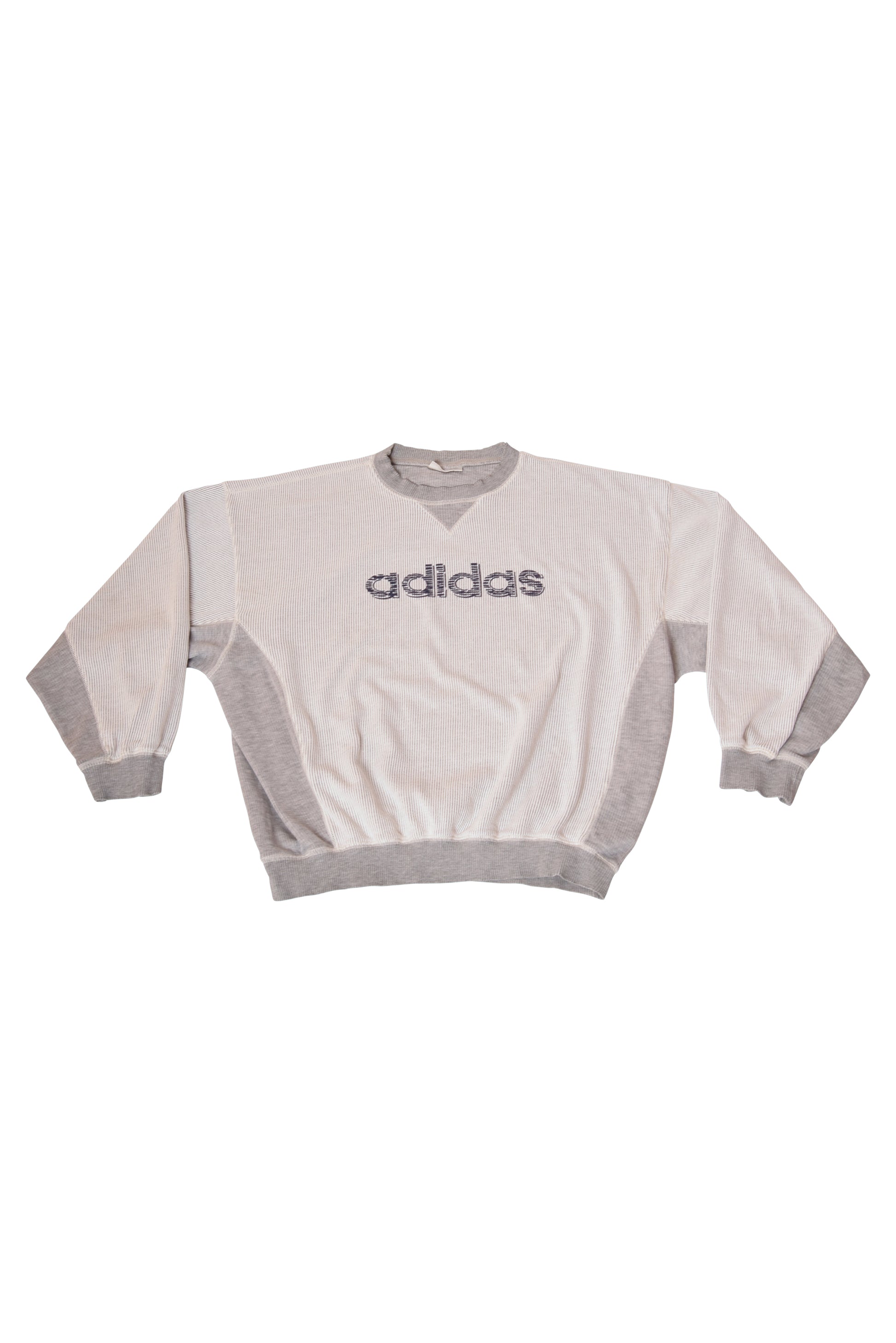 Vintage 90's Adidas Sweatshirt Crew Neck Grey Size L-XL