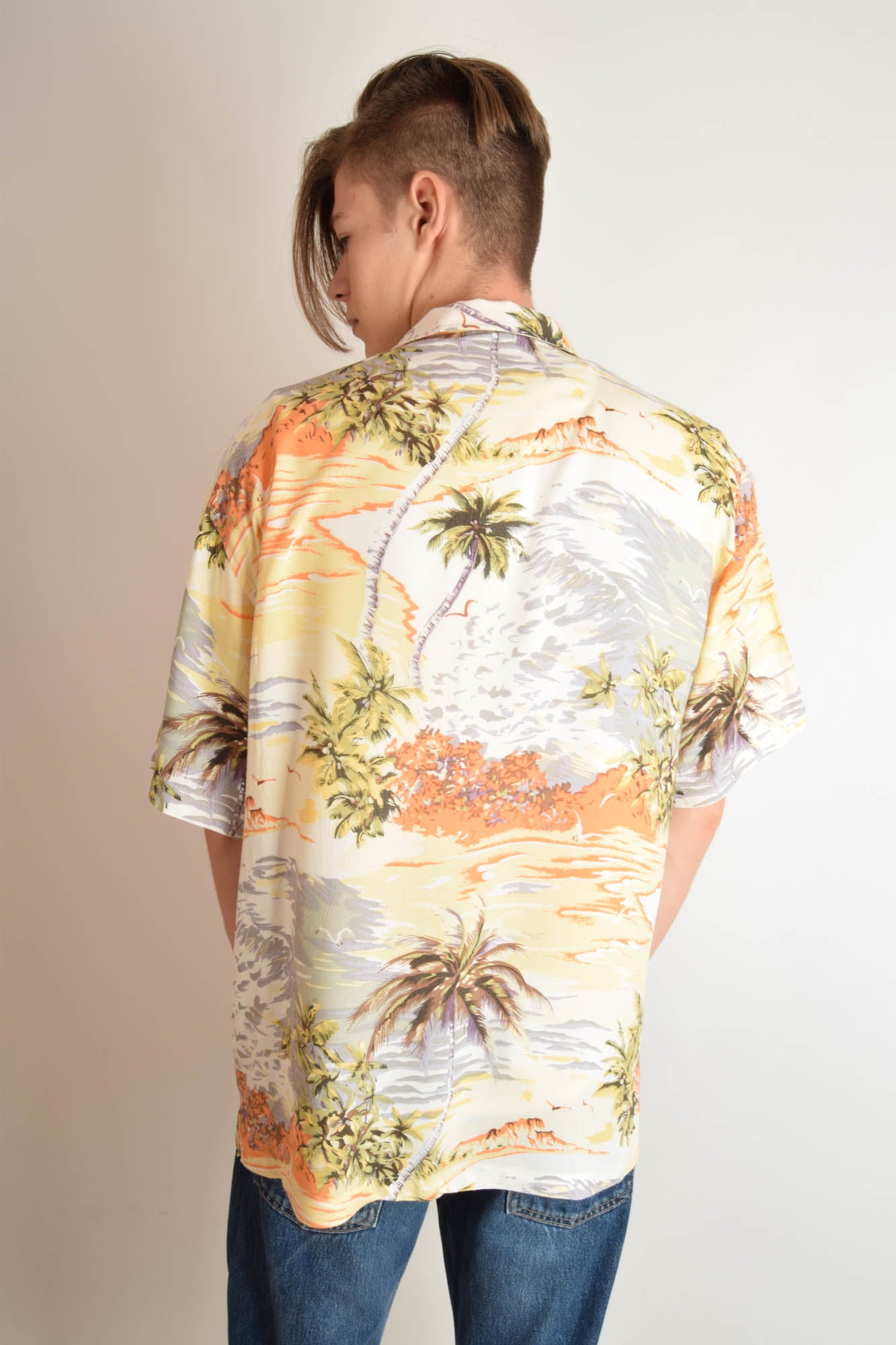 Vintage Festival Shirt Size XL Tropical Pattern