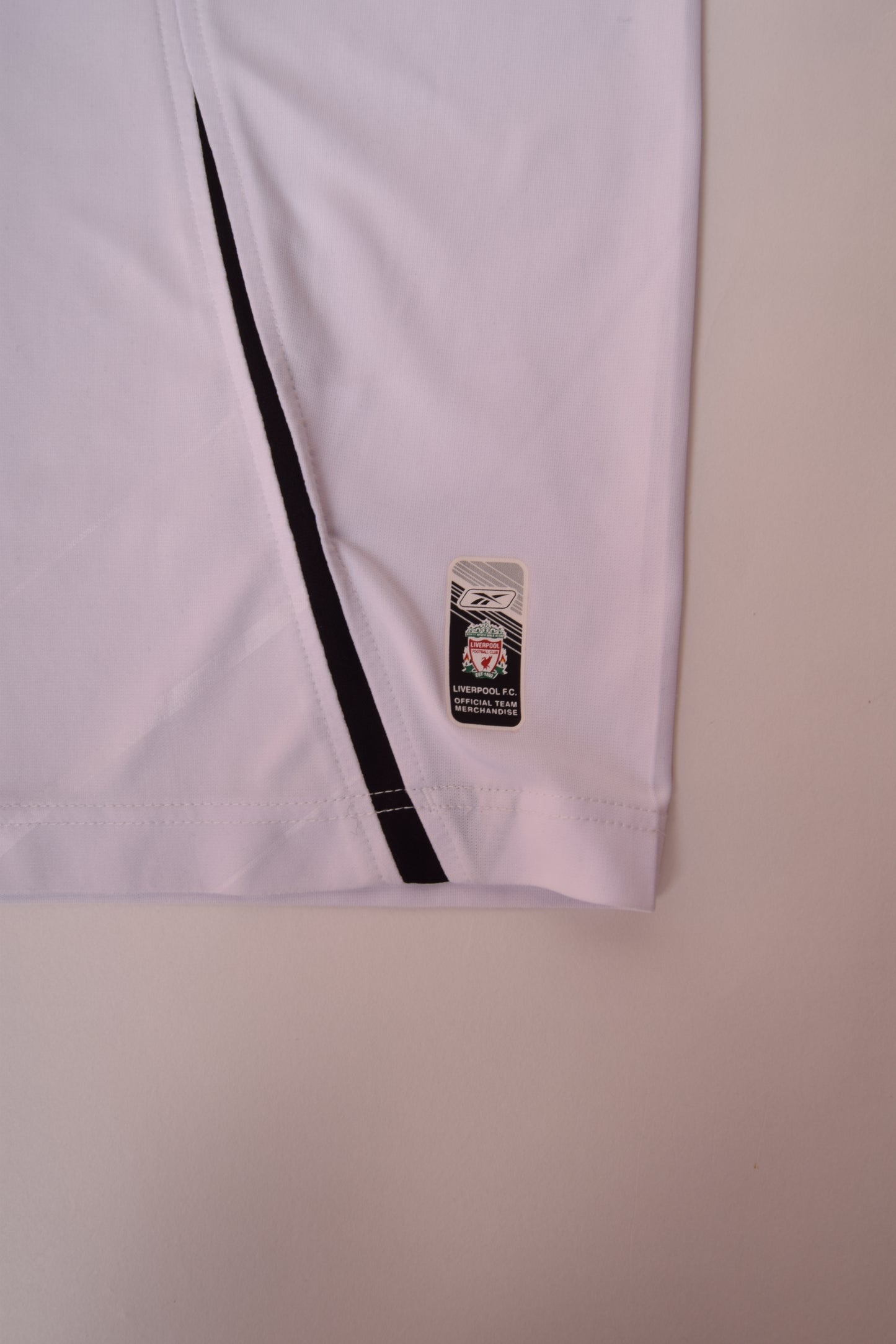 Liverpool Reebok 2005-2006 Away Football Shirt Champions of Europe 2005 White PlayDry Size L-XL