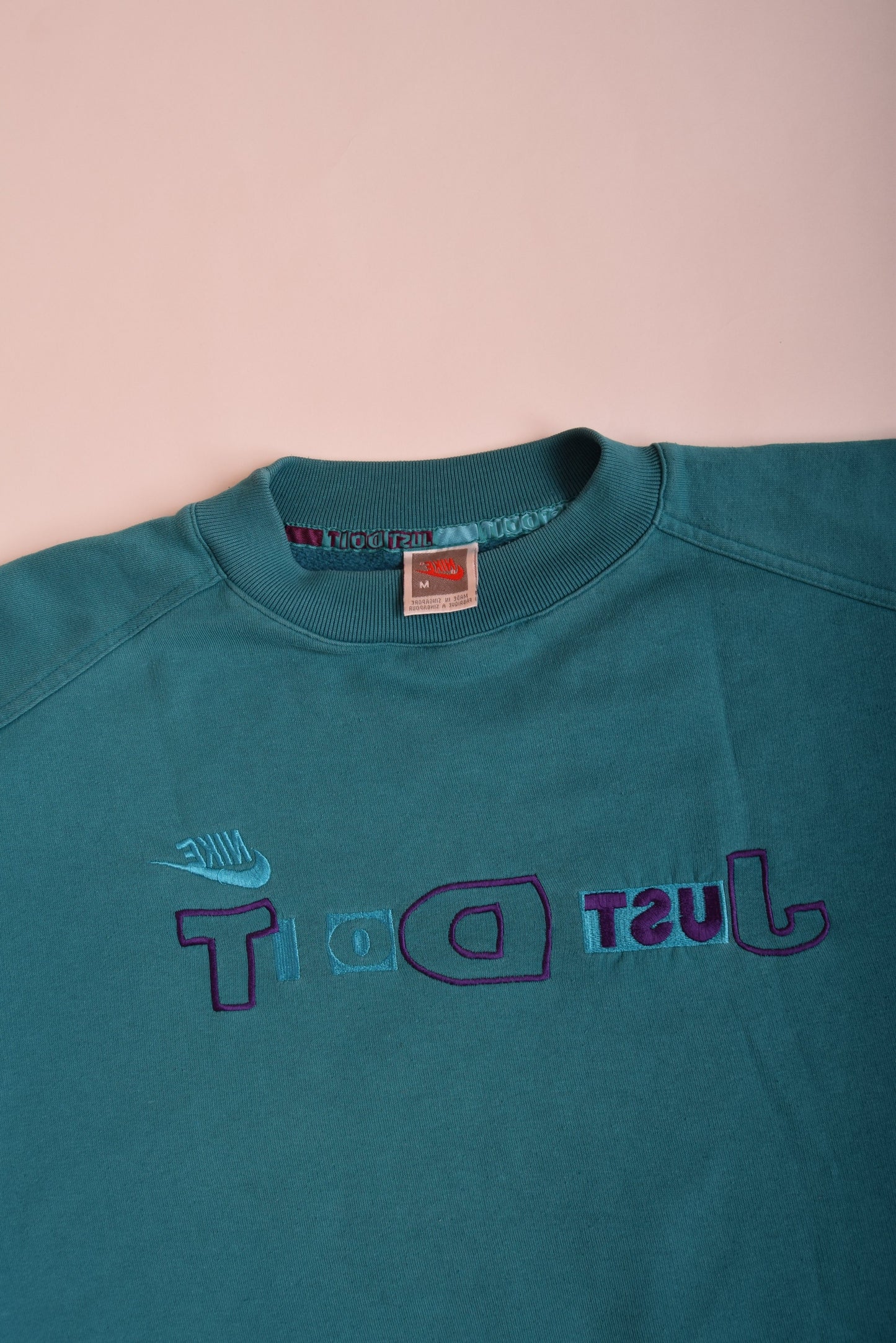 Vintage Nike Just Do It 90's Sweatshirt / Crew Neck Green Size M Green