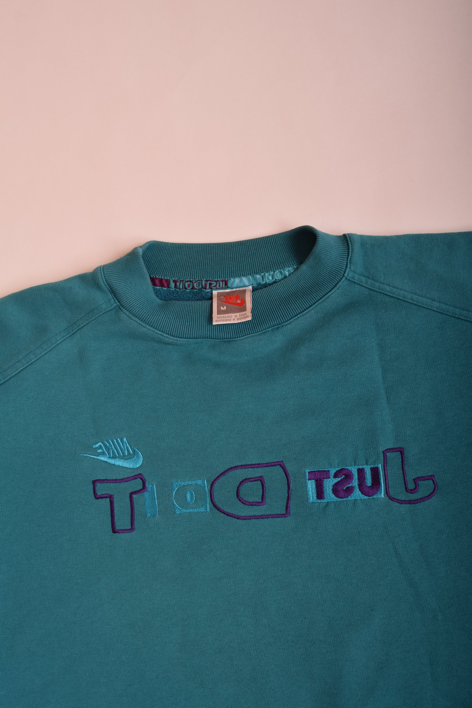 Vintage Nike Just Do It 90's Sweatshirt / Crew Neck Green Size M Green