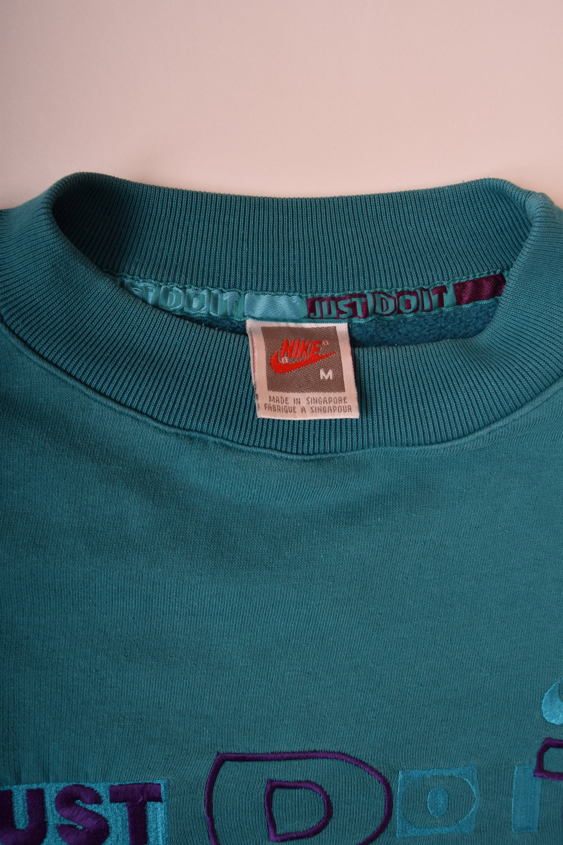 Vintage Nike Just Do It 90's Sweatshirt / Crew Neck Green Size M Green