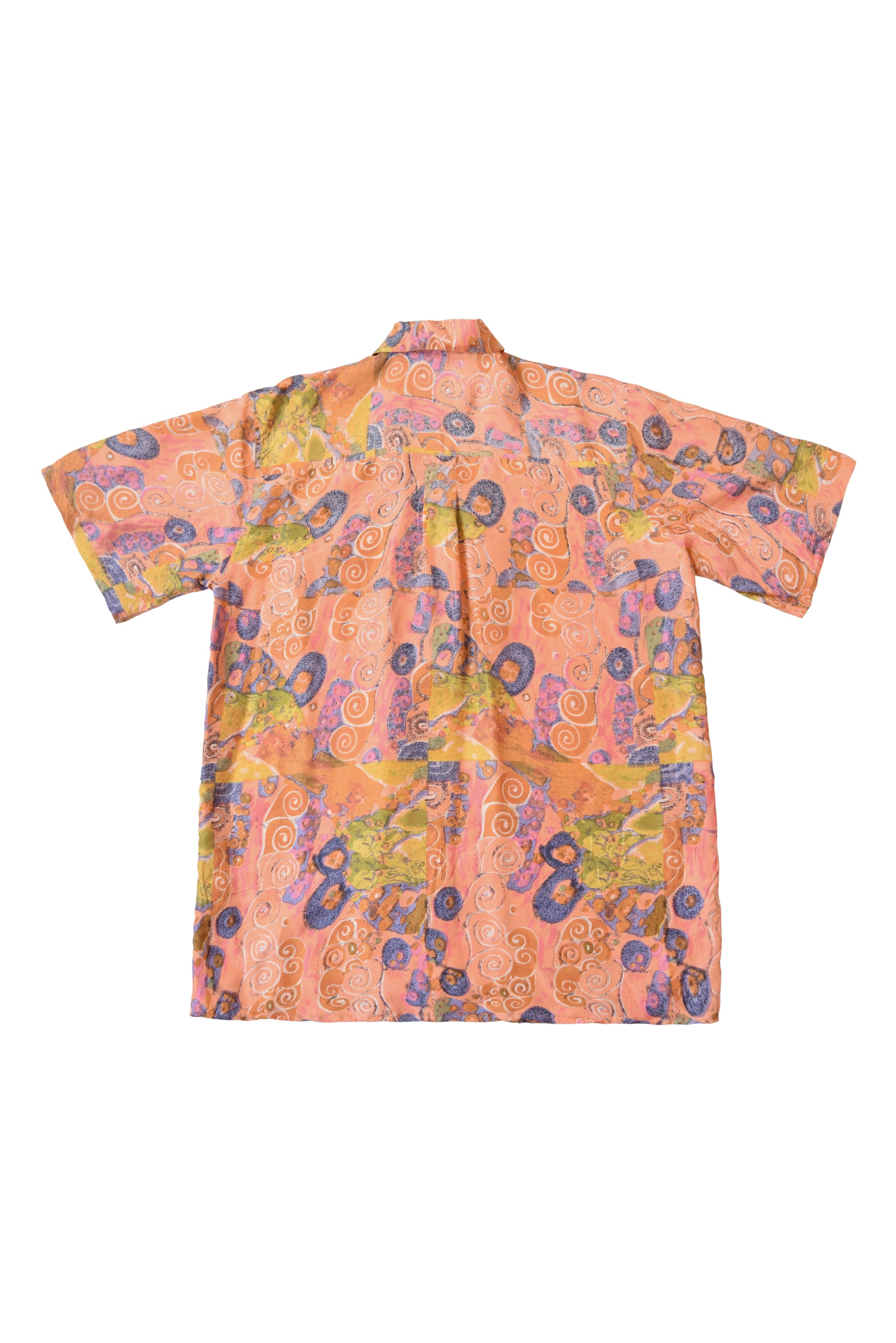 Vintage Silk Festival Shirts Crazy Pattern