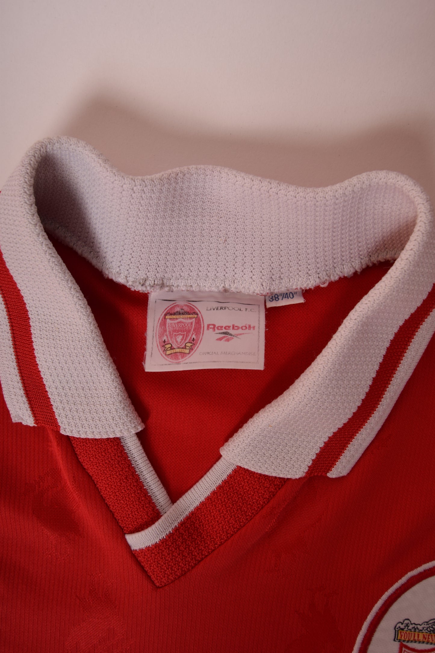 Vintage Liverpool Reebok 1996 1997 1998 Home Football Shirt Red Carlsberg Size M-L Made in UK