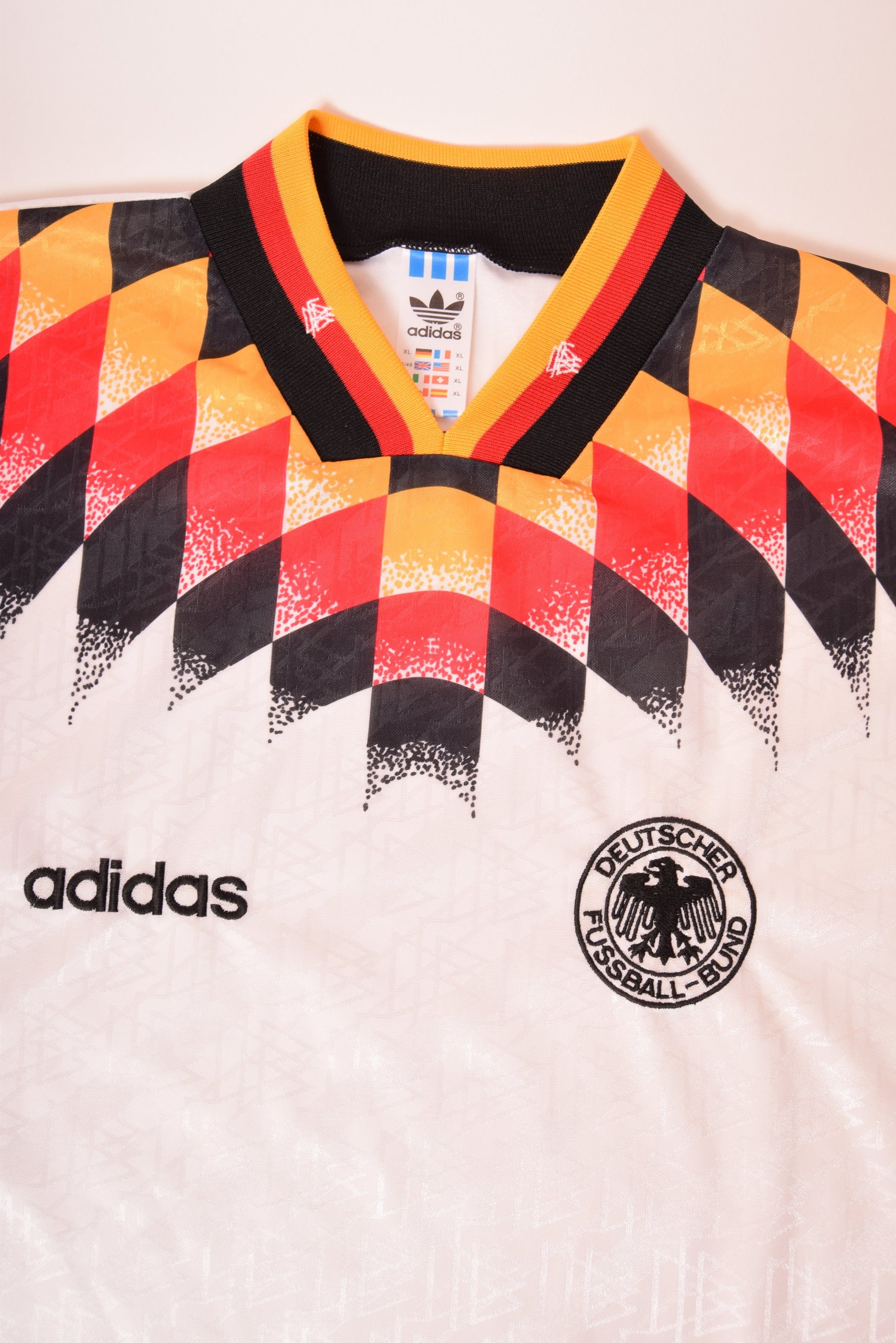 Vintage Germany Adidas 1994 -1995 Home Football Shirt White Size XL