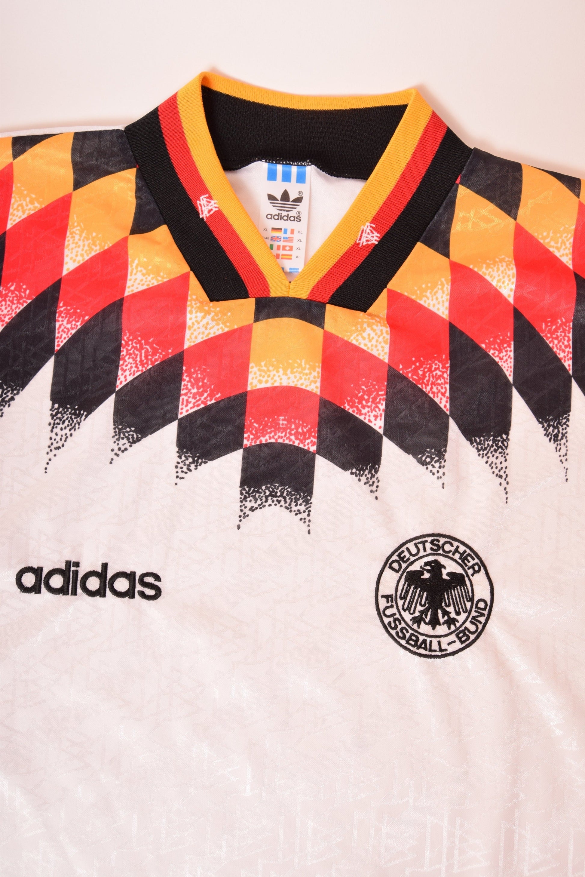 Vintage Germany Adidas 1994 -1995 Home Football Shirt White Size M
