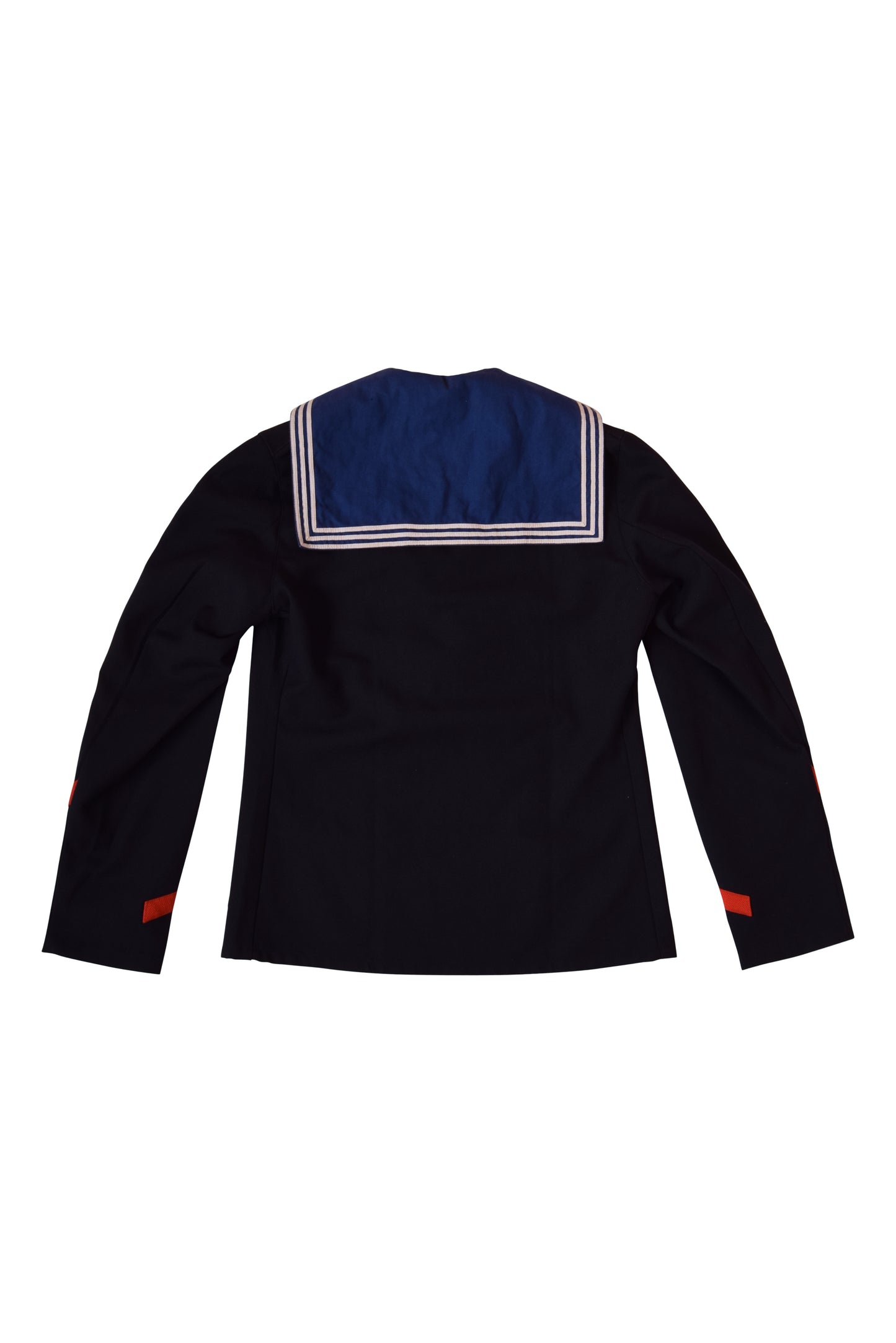 80's Vintage Sailor Shirt with Detachable Collar Blue Navy