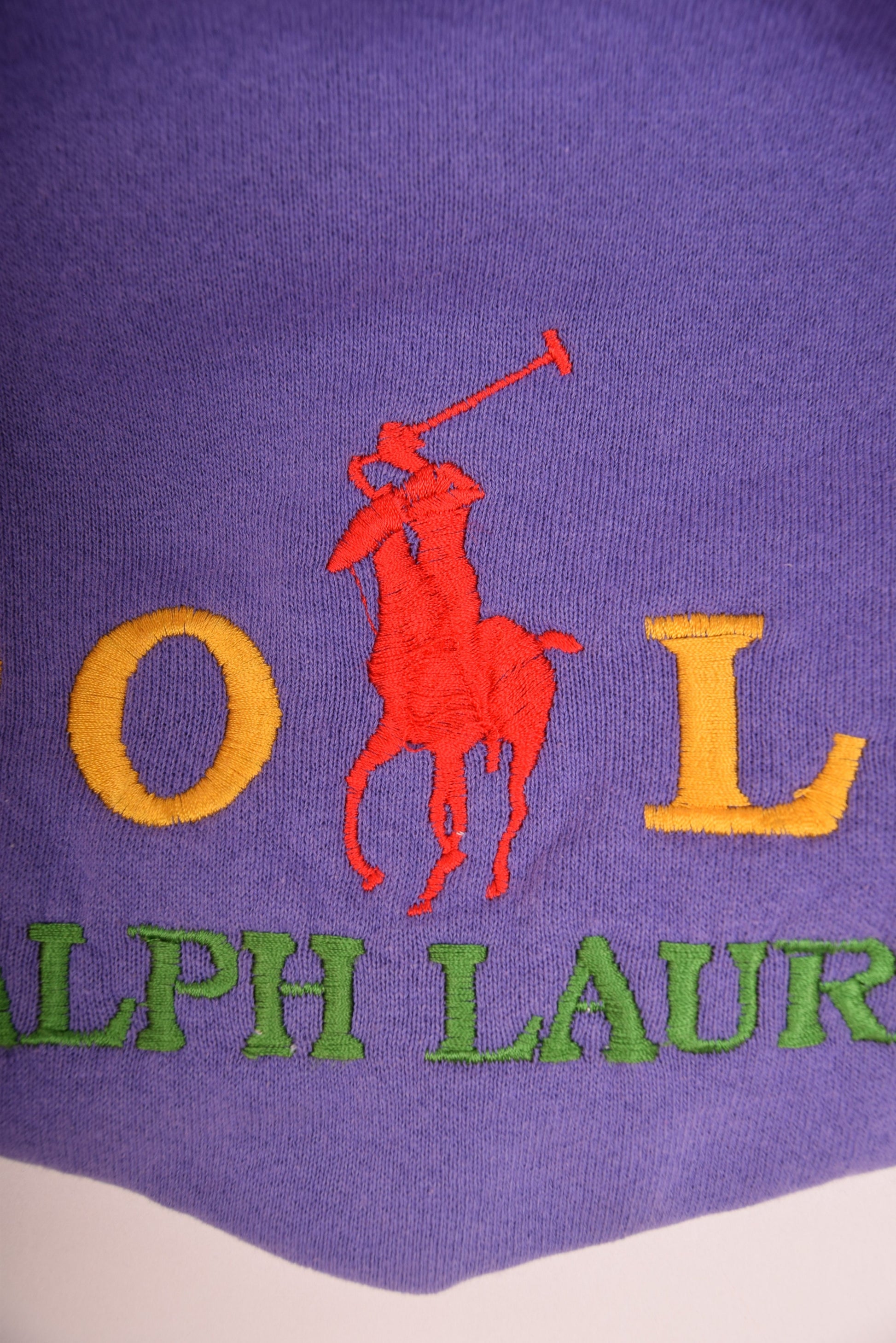 Vintage Ralph Lauren Sweatshirt Size XL - XXL Purple Made in Italy