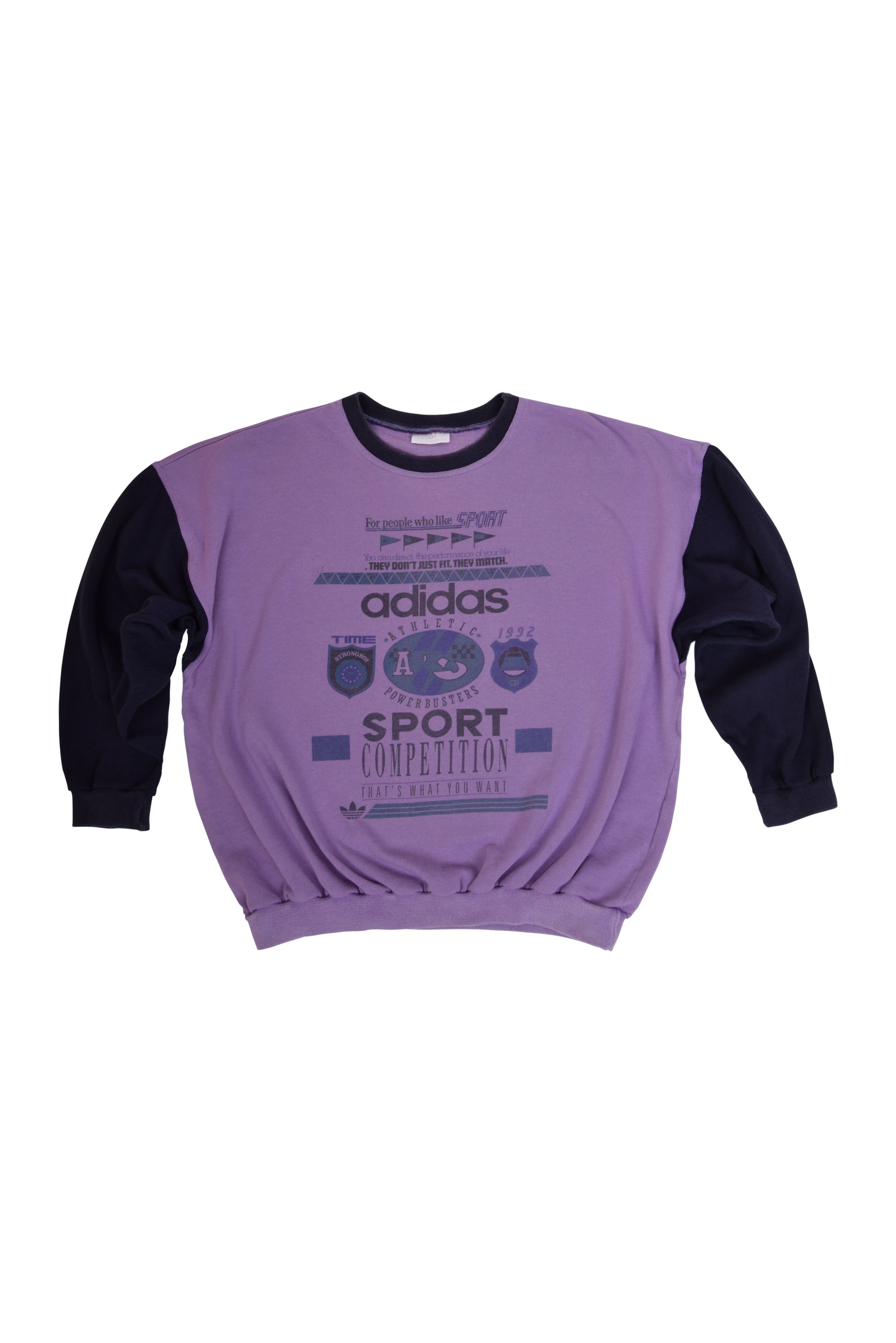 Vintage Adidas 90's Sweatshirt Blue Purple