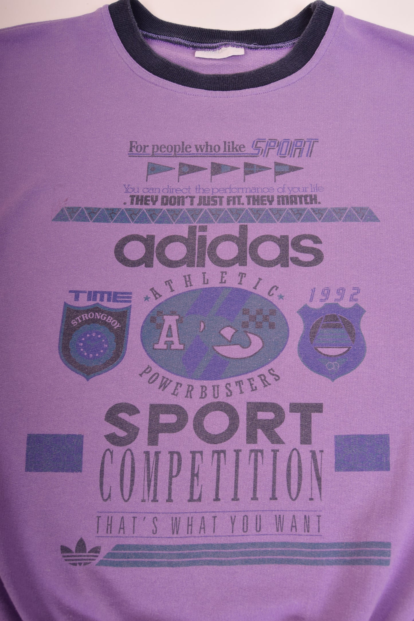 Vintage Adidas 90's Sweatshirt Blue Purple