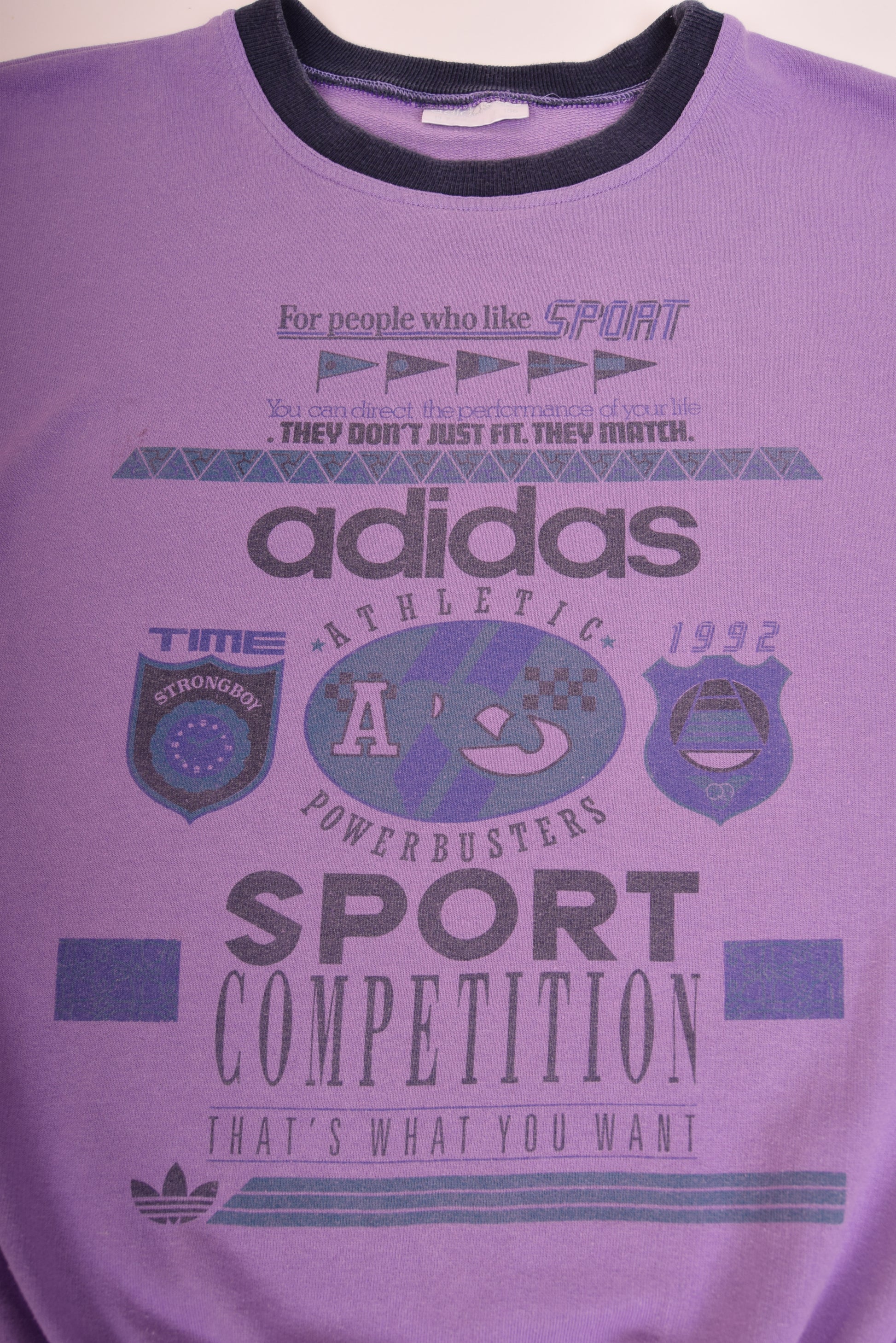 Vintage Adidas 90's Sweatshirt Blue Purple